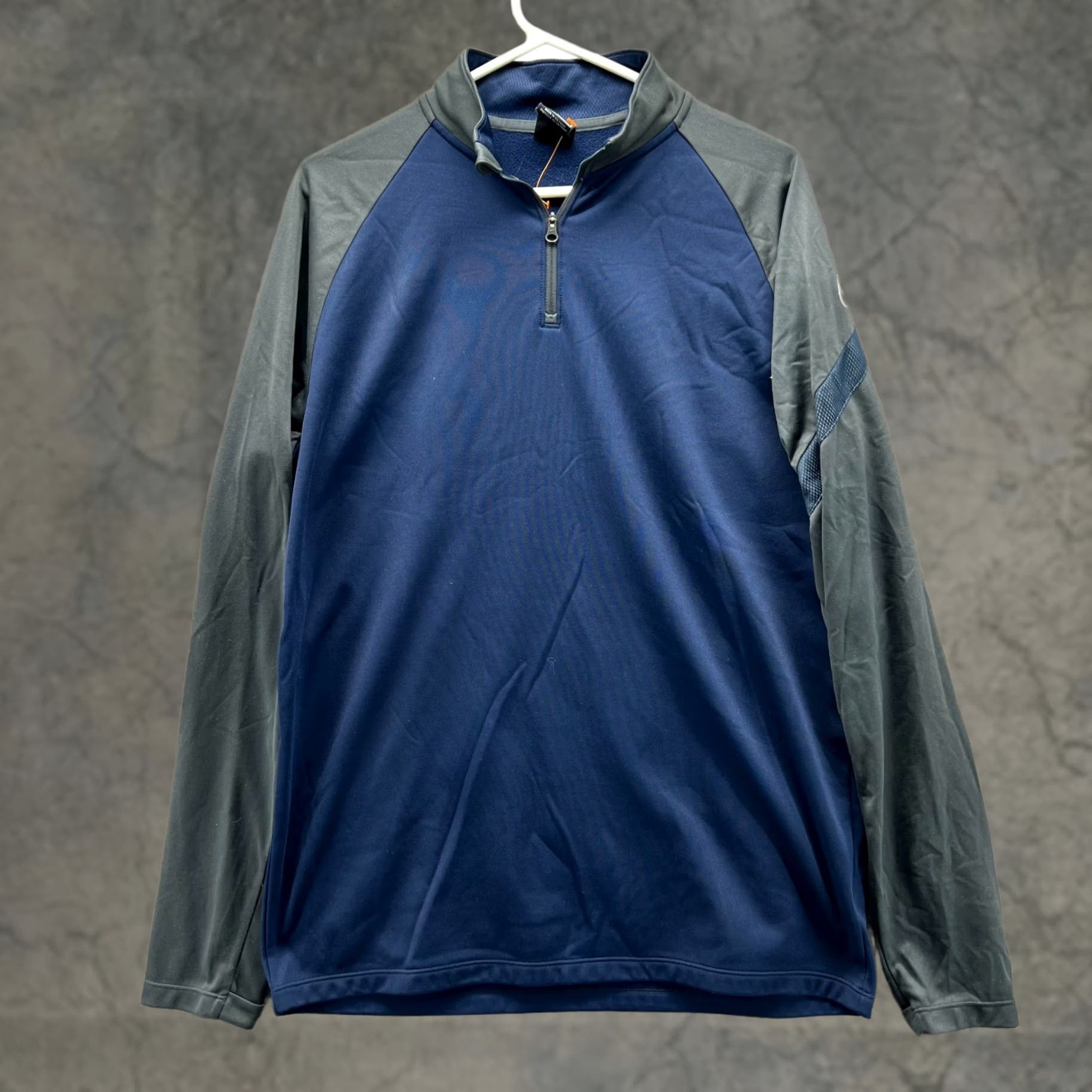 Nike VINTAGE Nike Sweatshirt Mens Large Blue Grey 1/4 Zip Swoosh Knit Academy BV6916-451 Size US L / EU 52-54 / 3 - 1 Thumbnail