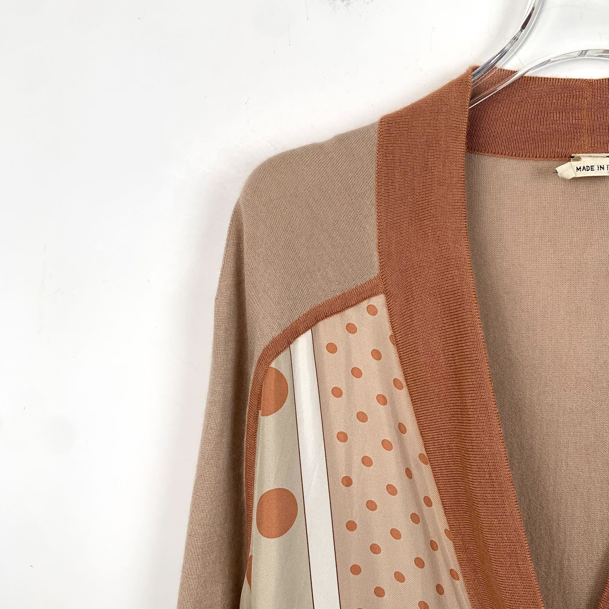 Hermes Hermès Womens Polka Dot Print V-Neck Cardigan Jacket Size 38 Size XS / US 0-2 / IT 36-38 - 7 Thumbnail