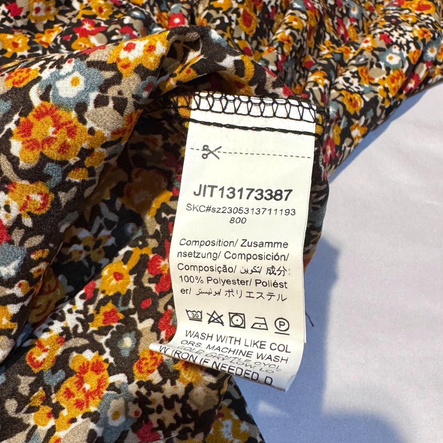 Vintage Emery Rose Shirt Womens Orange Floral Boho Tunic Top S Long Sleeve Pullover Size S / US 4 / IT 40 - 5 Thumbnail