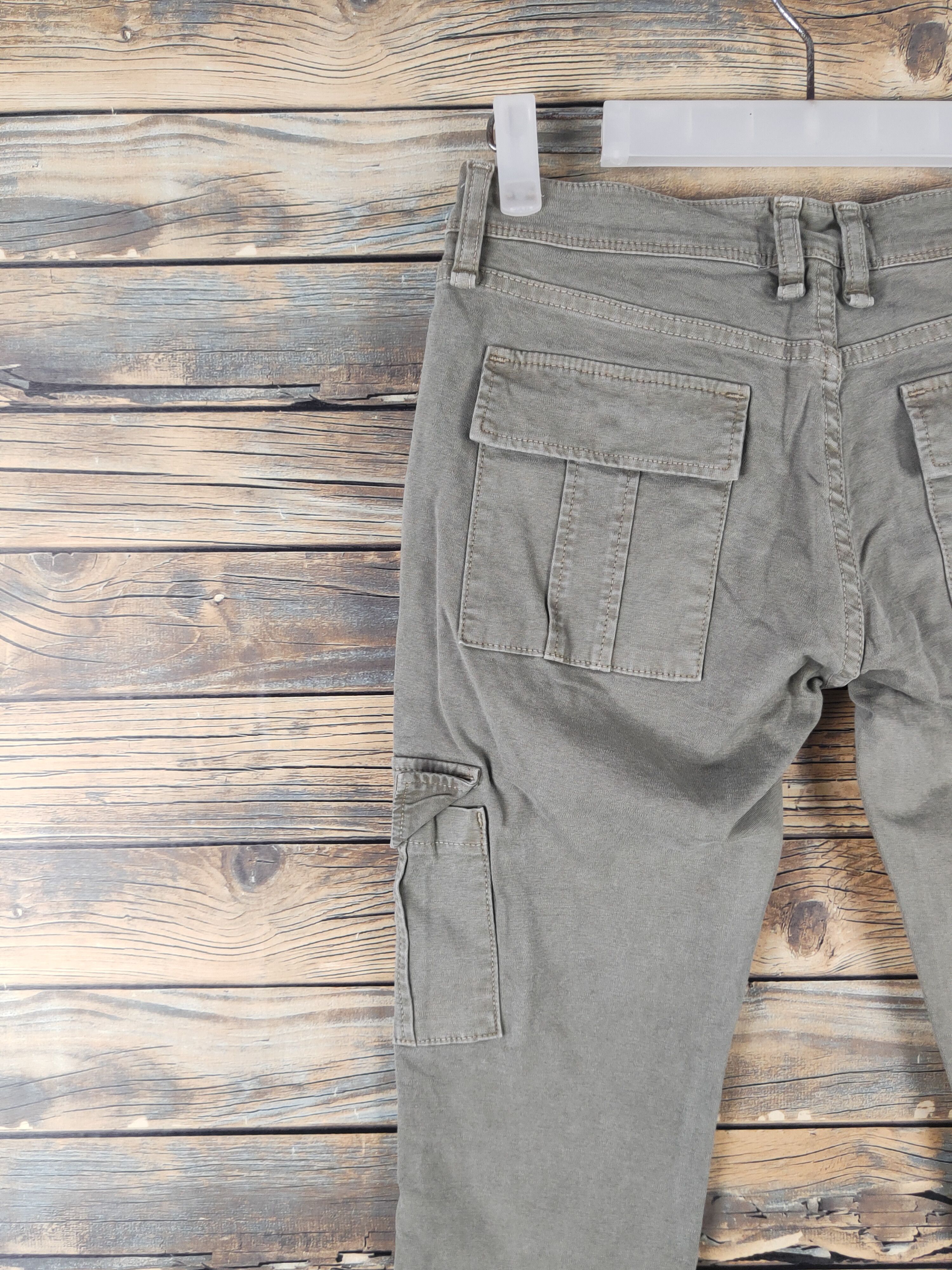 Japanese Brand DL Yanuk Army Green Multipocket Cargo Pants #2171 Size 27" / US 4 / IT 40 - 8 Thumbnail