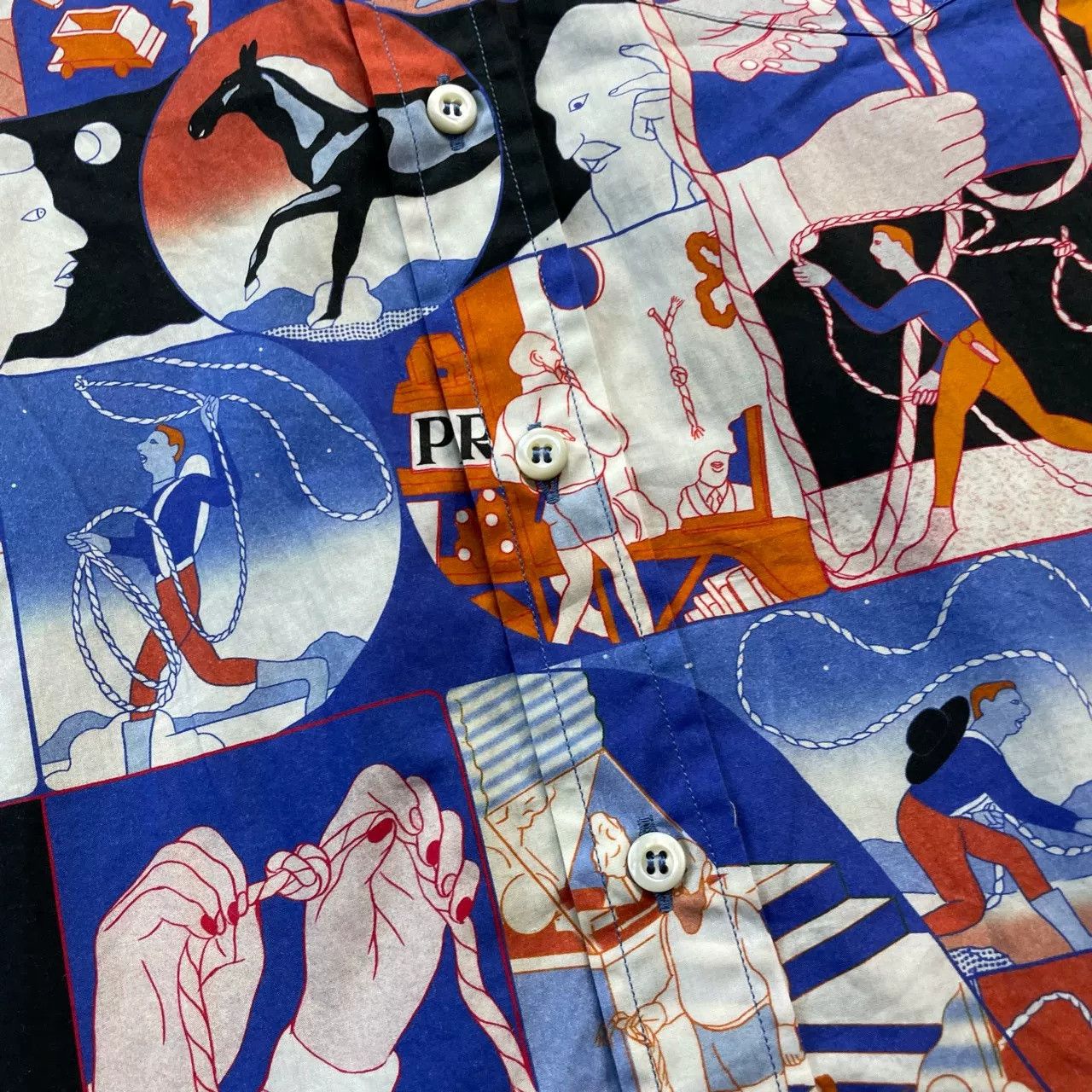 Prada PRADA Character Short Sleeve Shirt Size US S / EU 44-46 / 1 - 3 Thumbnail