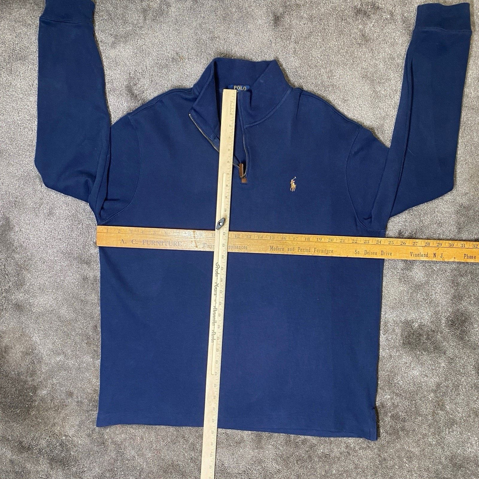 Polo Ralph Lauren Polo Men XL TG Blue 1/4Zip Pullover Mockneck Sweater Size US XL / EU 56 / 4 - 8 Thumbnail