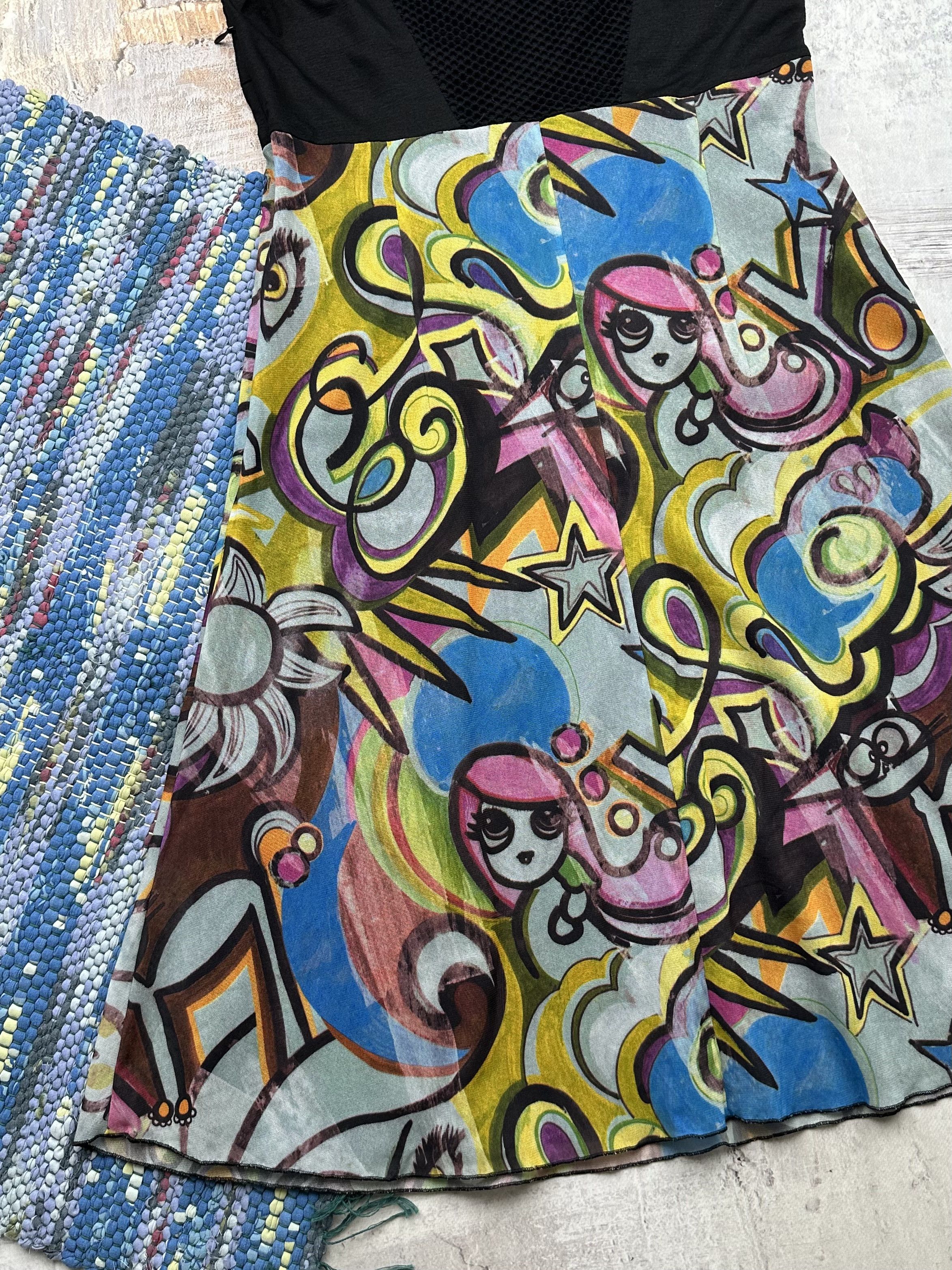 Japanese Brand Vintage Printed Dress A255(59) Size M / US 6-8 / IT 42-44 - 3 Thumbnail