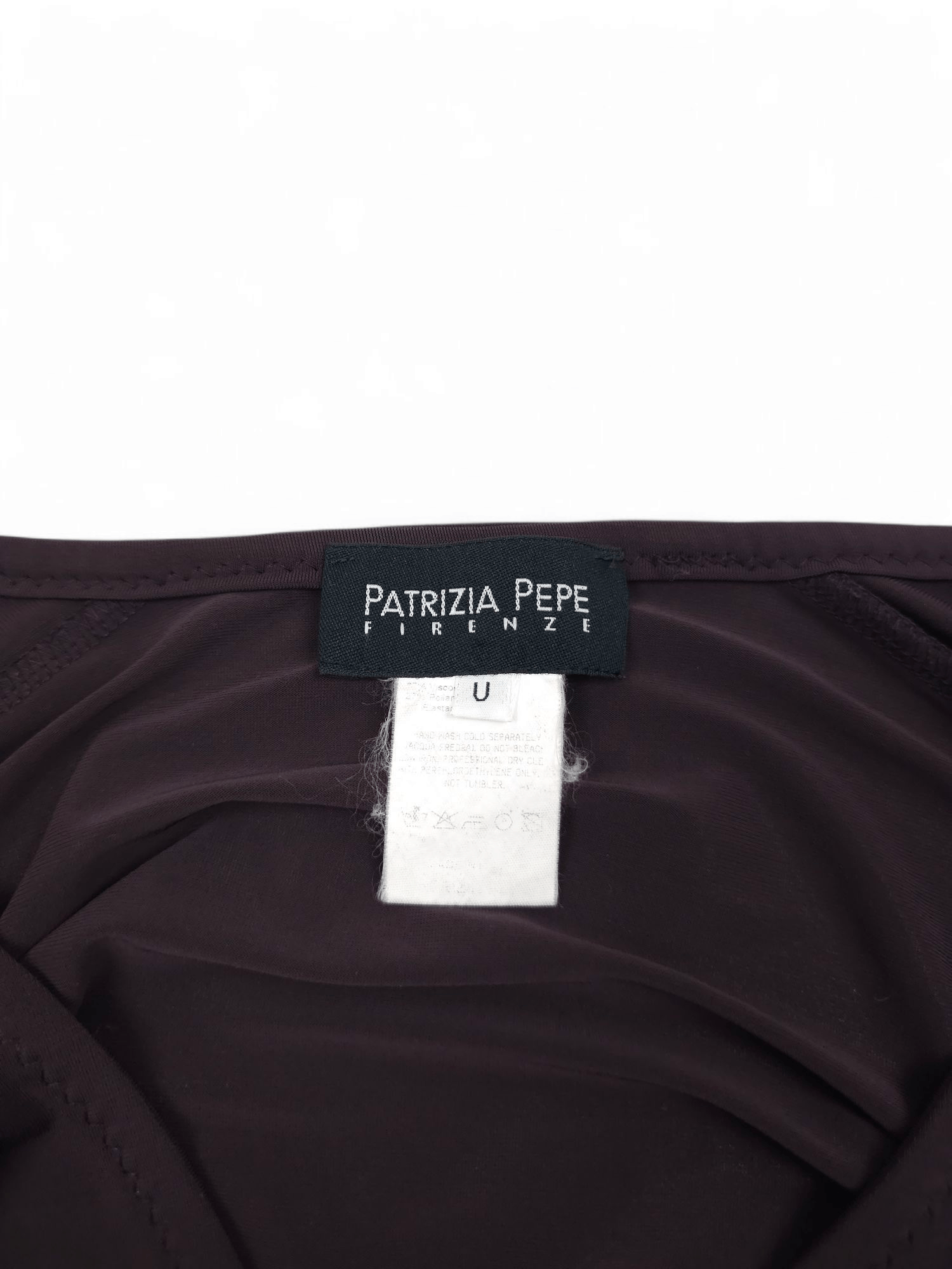 Patrizia Pepe 💎 Patrizia Pepe Purple V-neck Top Blouse Violet Dark Size S / US 4 / IT 40 - 8 Thumbnail