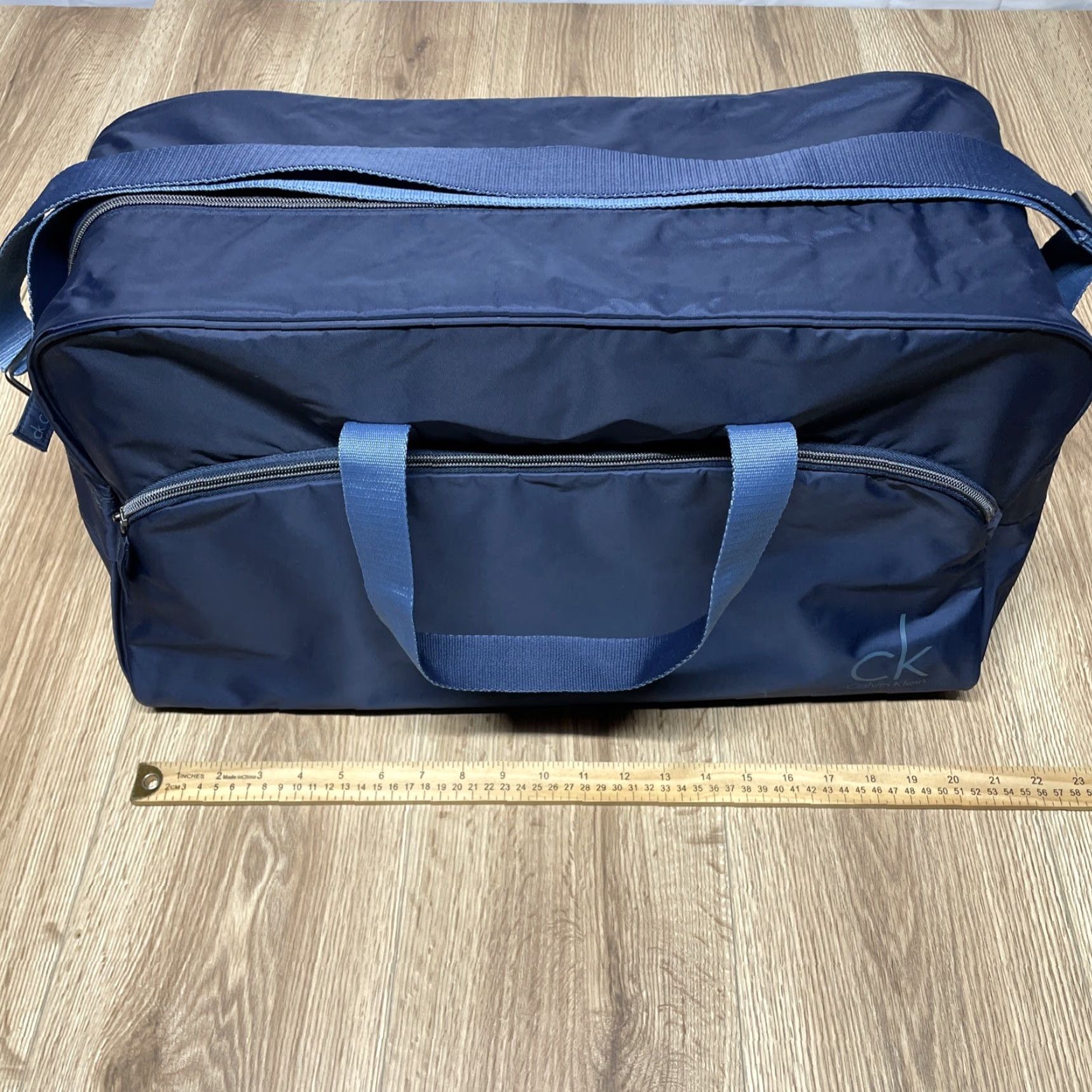 Calvin Klein Calvin Klein CK Blue large Canvas Men Duffle Travel Overnight Bag Size ONE SIZE - 4 Thumbnail