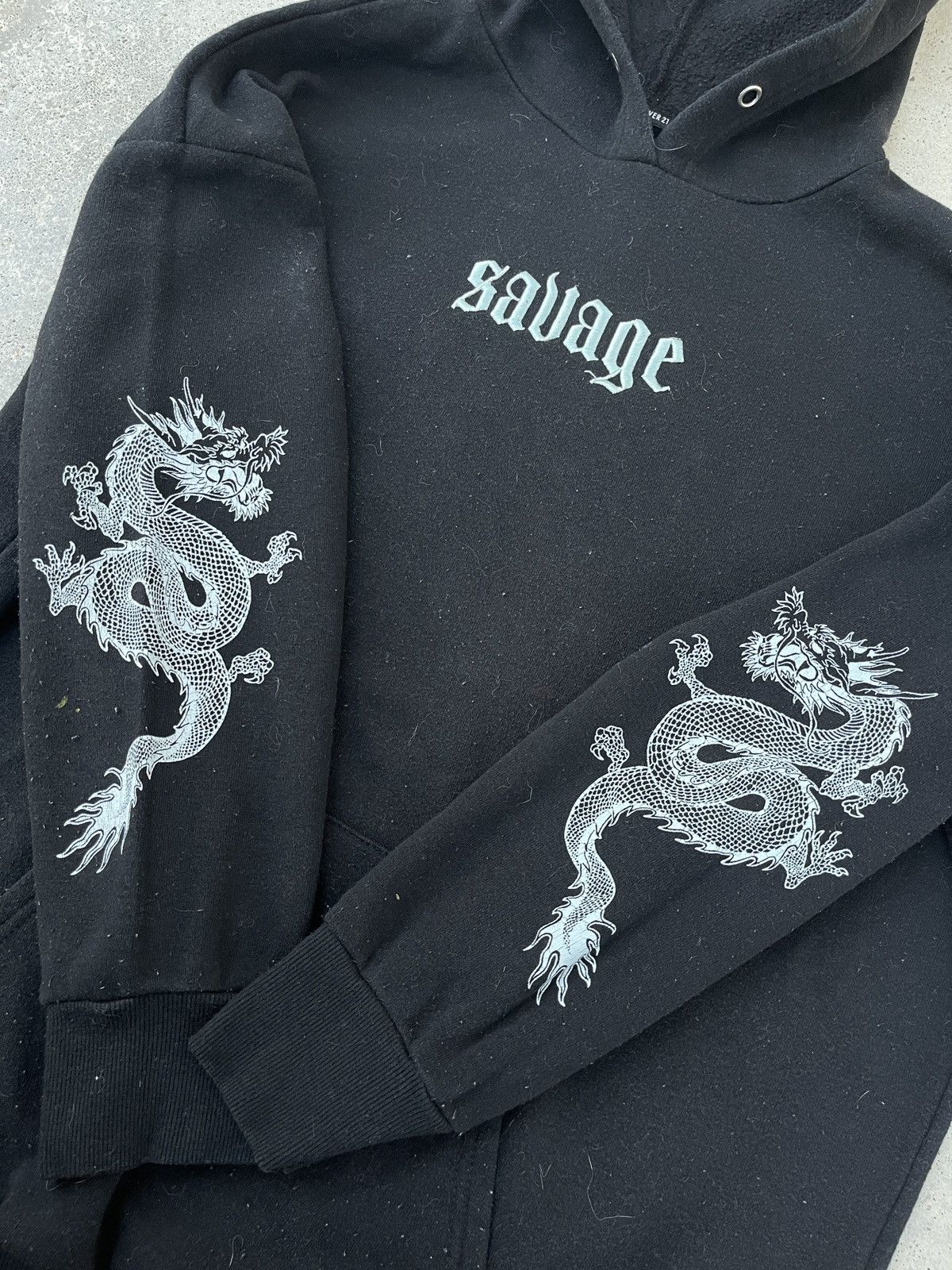 JNCO × Stussy × Vintage Y2K Jnco Styled Embroidered Dragon Pullover Hoodie Size US L / EU 52-54 / 3 - 7 Thumbnail