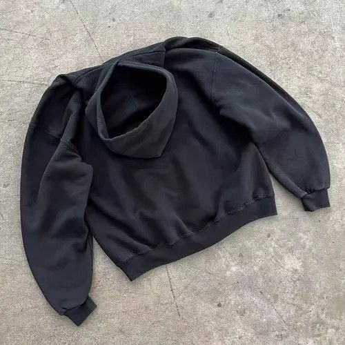 Japanese Brand Hoodie Black washed vintage street print cotton hoodie Size US L / EU 52-54 / 3 - 2 Thumbnail