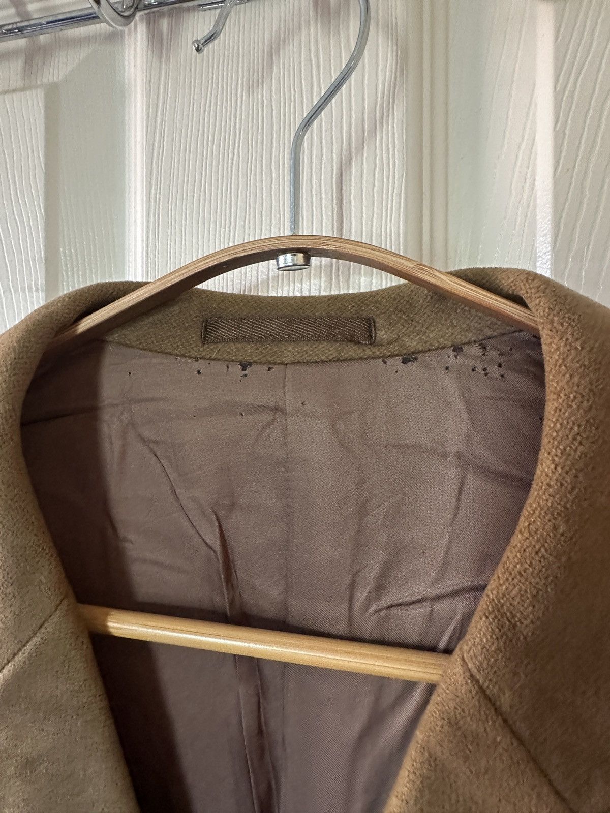 Yohji Yamamoto Yohji Yamamoto Beige Moleskin Blazer Size 50R - 3 Thumbnail