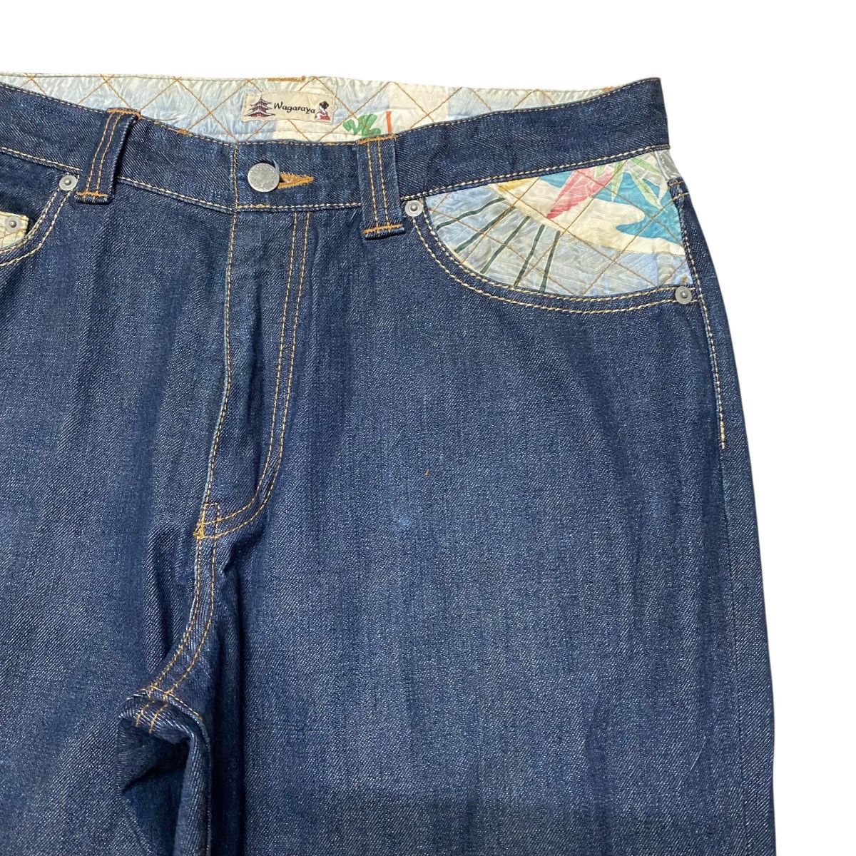 Karakuri Tamashii WAGARAYA Japan Motive Denim Jeans Size US 34 / EU 50 - 6 Thumbnail