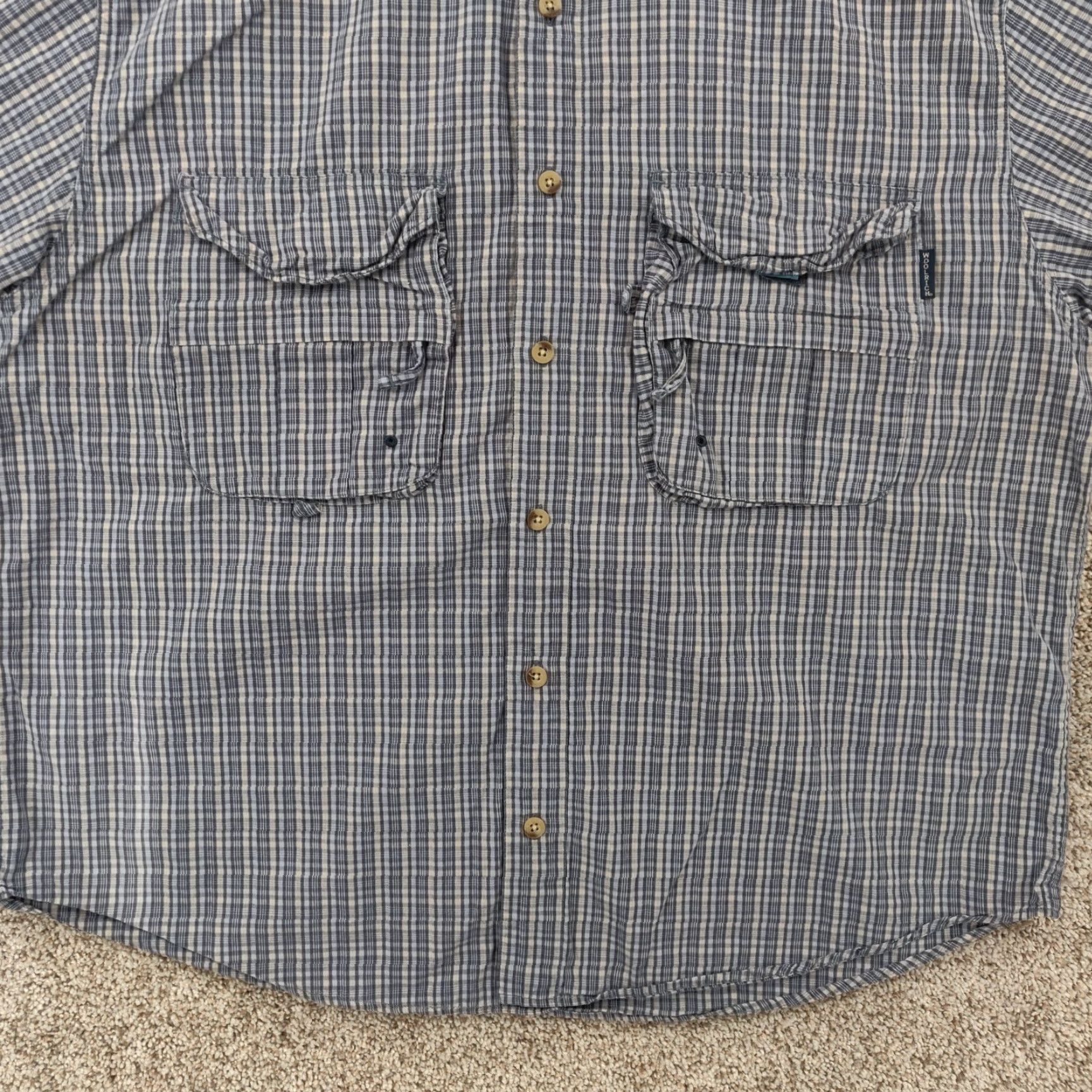 Vintage Woolrich Shirt Mens XL Plaid Short Sleeve Button Outdoor Hiking Fishing Vented Size US XL / EU 56 / 4 - 5 Thumbnail