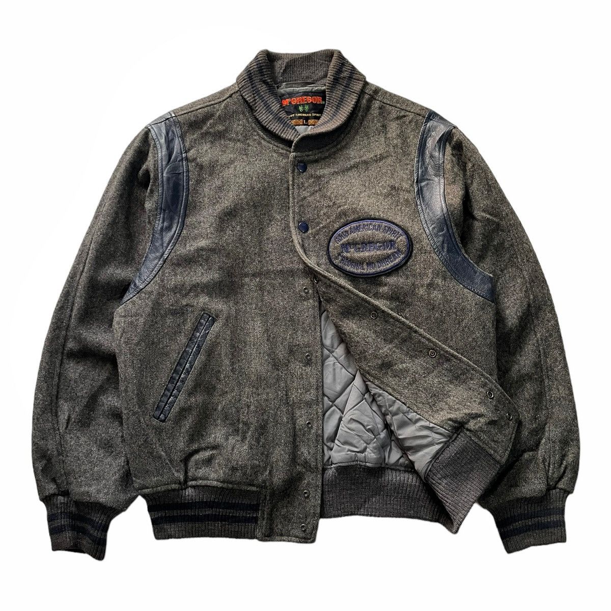 McGregor × Vintage Vintage Wool Letterman Varsity Sportswear Jacket By Mcgregor Size US L / EU 52-54 / 3 - 3 Thumbnail
