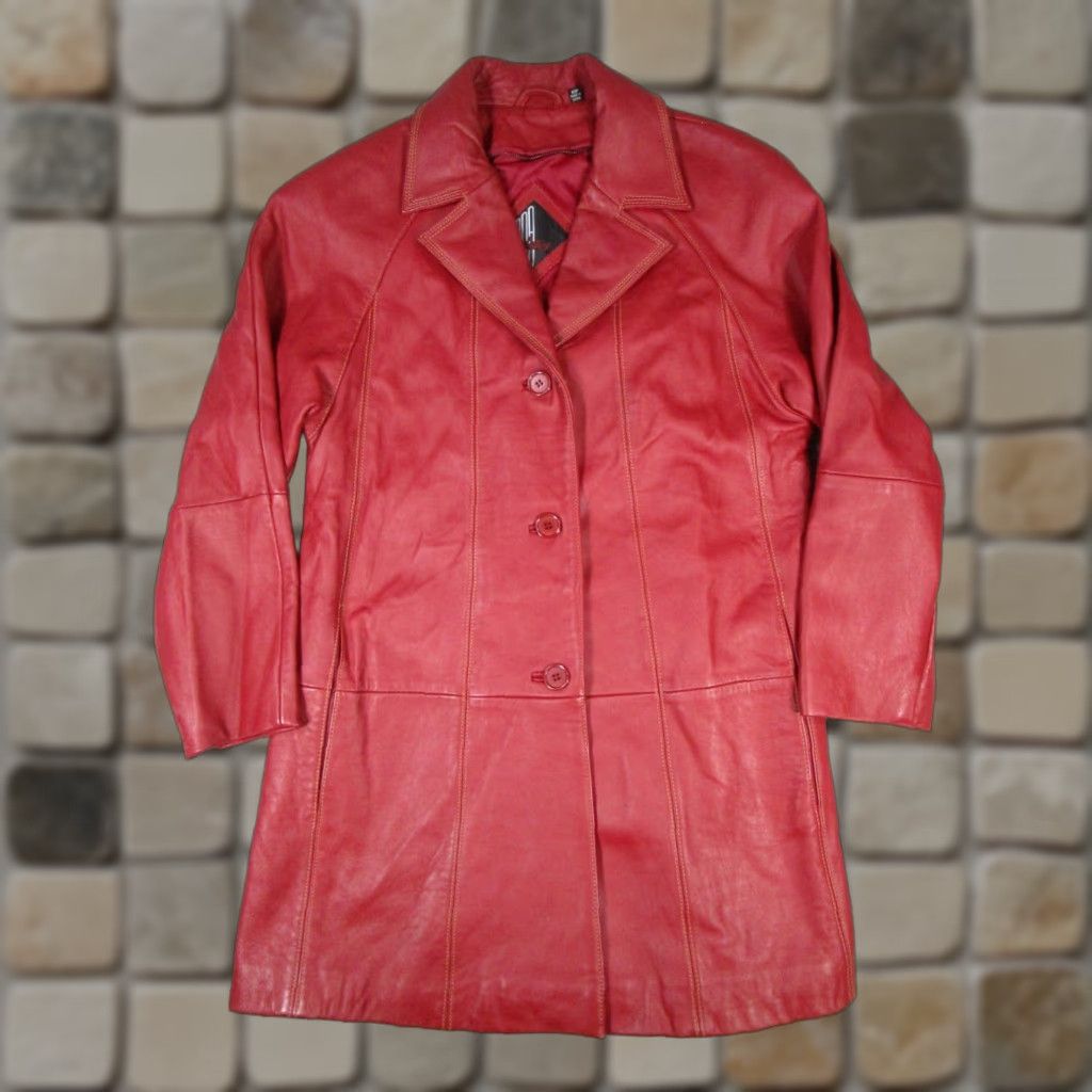 Vintage VINTAGE Tibor Leathers Coat Womens 10 Petite Red Leather Coat Women 10 Petite Red Overcoat Mens? No gender. End with Womens. Size L / US 10 / IT 46 - 1 Thumbnail