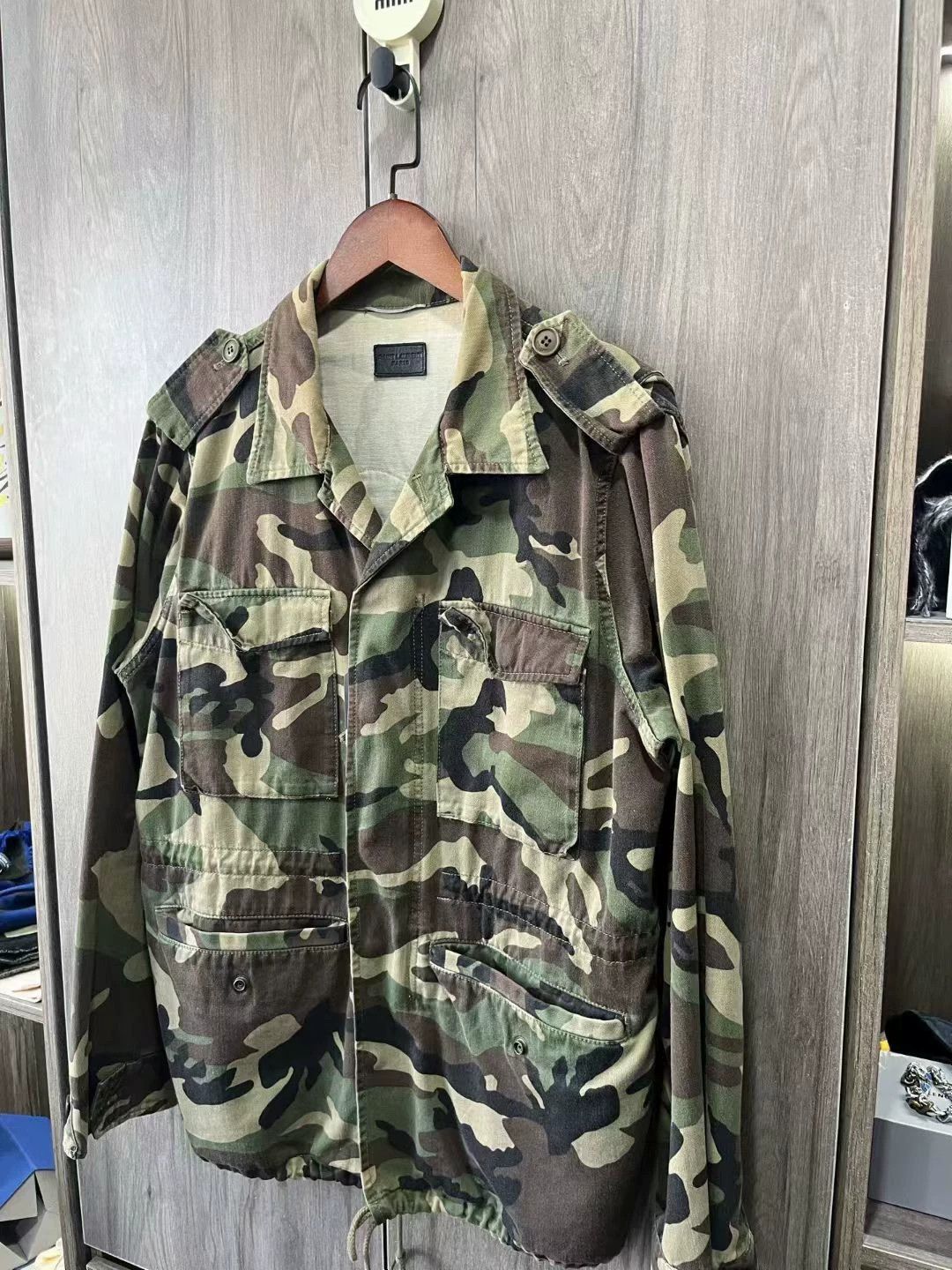Saint Laurent Paris Saint Laurent SLP camouflage multi-pocket workwear jacket Size US S / EU 44-46 / 1 - 3 Thumbnail