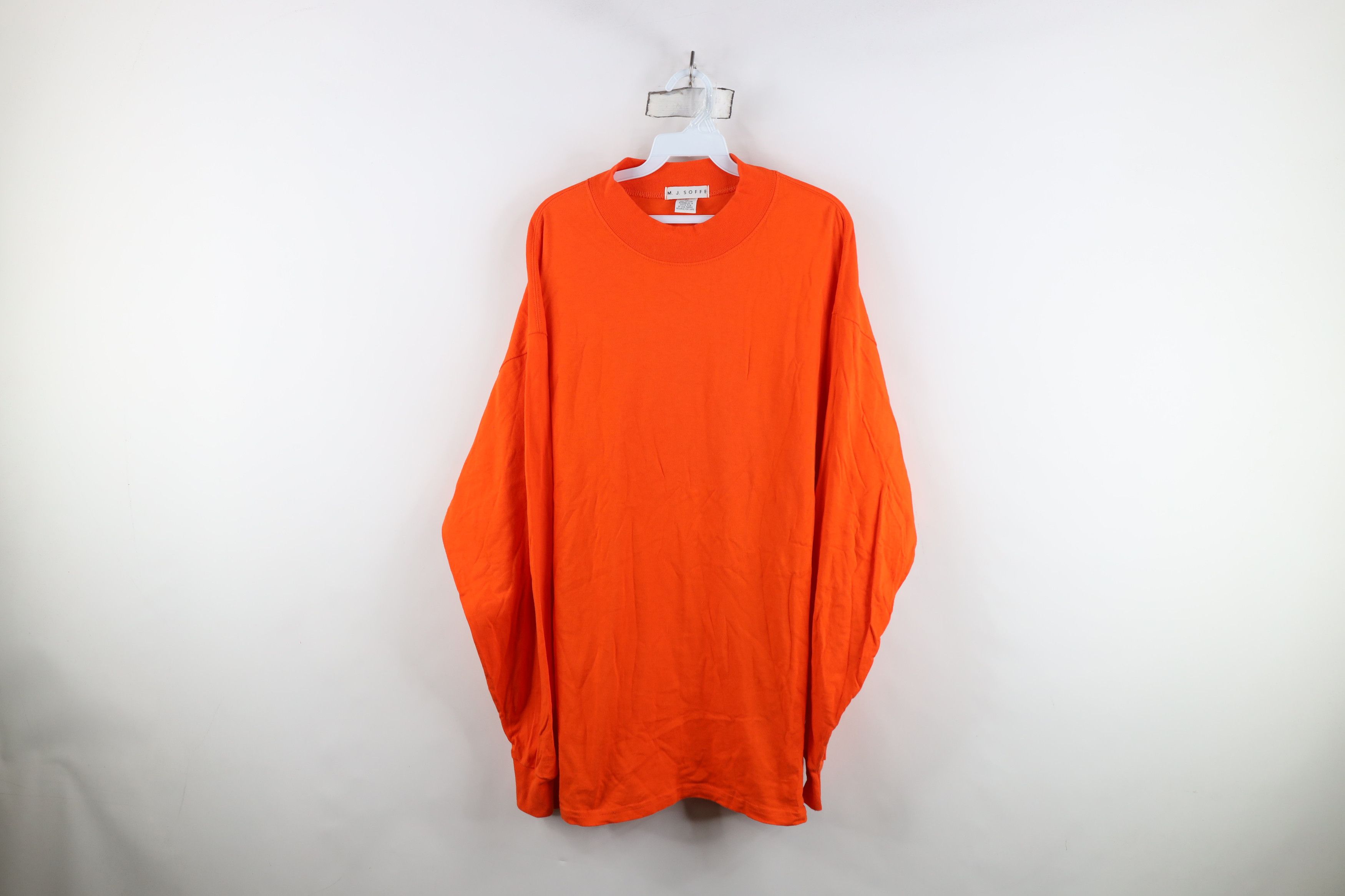 Vintage Vintage 90s Streetwear Mock Neck Long Sleeve T-Shirt Cotton Size US XL / EU 56 / 4 - 1 Thumbnail