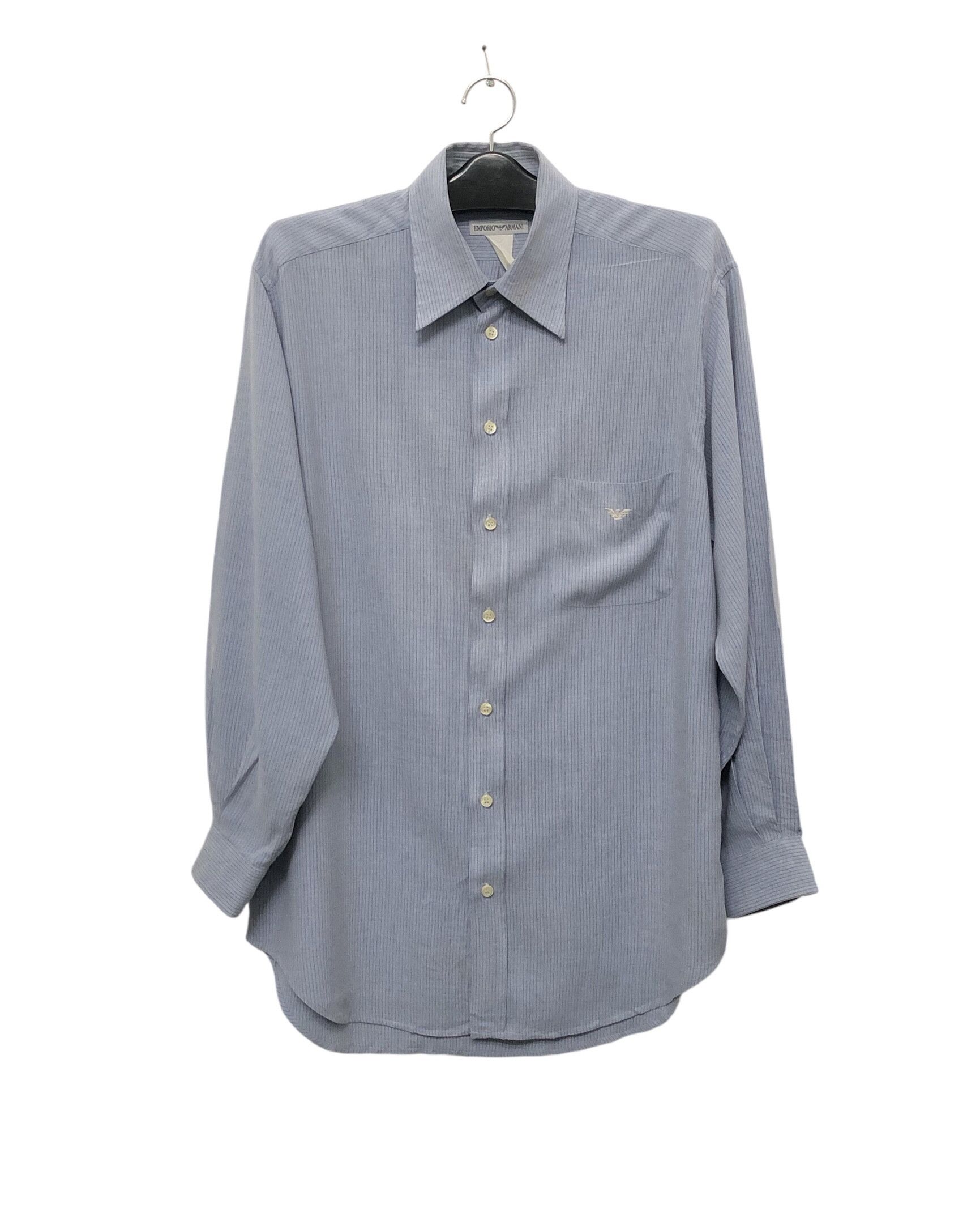 Designer × Emporio Armani Vintage Emporio Armani Rayon/Polyester Shirt Size US L / EU 52-54 / 3 - 1 Thumbnail