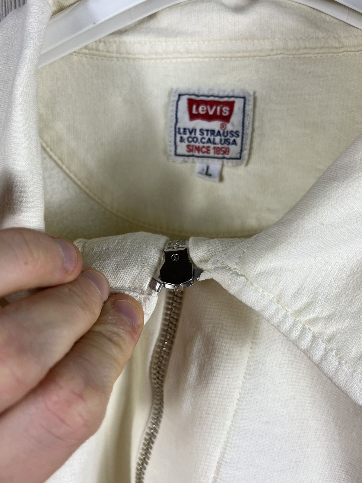 Levi's × Levi's Vintage Clothing × Vintage Vintage 70s Levi’s blue jeans half zip sweatshirt polo Size US L / EU 52-54 / 3 - 18 Thumbnail