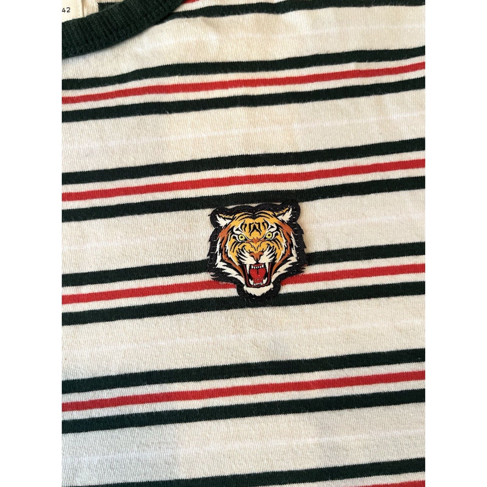 Denime DENIM & FLOWER Ricky Singh Striped Tiger T Shirt | Men's Large L Multicolor Flower Pattern Size US L / EU 52-54 / 3 - 3 Thumbnail
