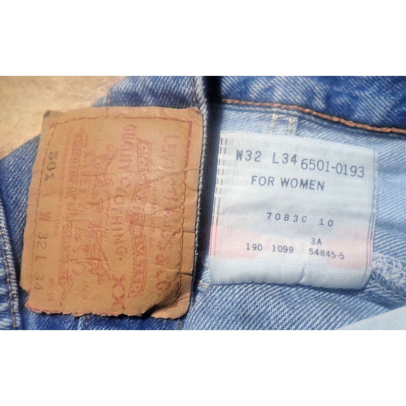 Denime VINTAGE Levi's Womens 501 Cutoff Shorts Denim 32" Waist 90s Vintage Distressed High Rise American Style Mens Women’s Size 24" / US 00 / IT 34 - 3 Thumbnail