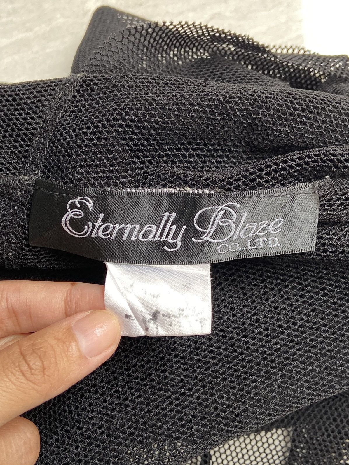 Designer × Japanese Brand ETERNALLY BLAZE Black Mesh T-shirt Size US S / EU 44-46 / 1 - 6 Thumbnail