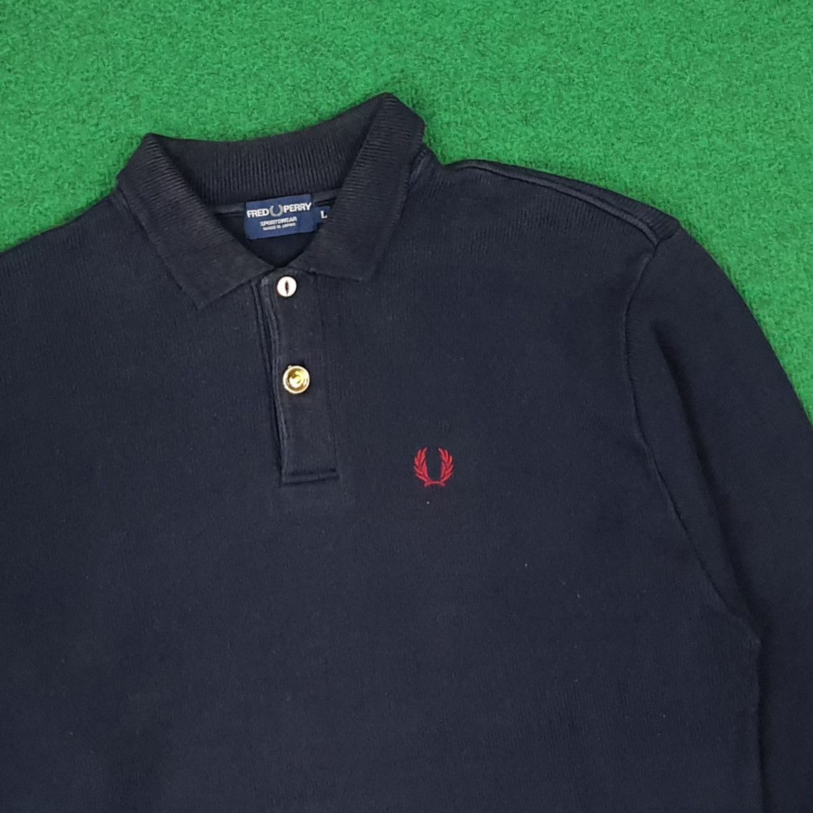 Fred Perry Vintage Fred Perry Sweatshirt Polo Made in Japan C278N23 Size US M / EU 48-50 / 2 - 2 Thumbnail