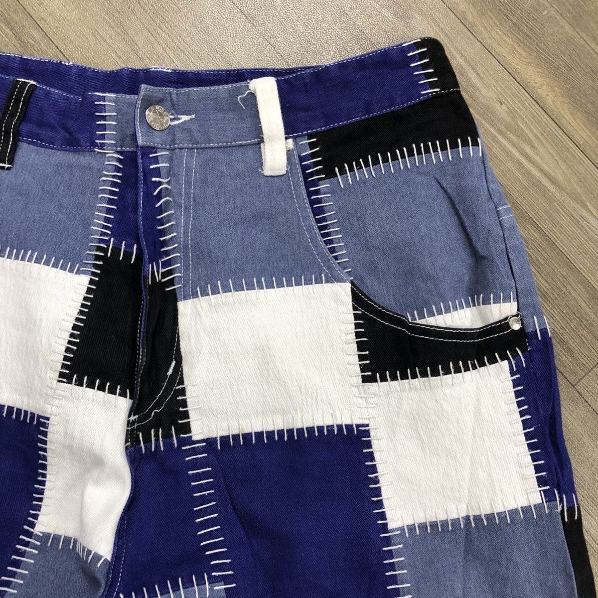 Cross Colours RARE💥 Cross Colours Patchworks JNCO Style Baggy Pants Size US 34 / EU 50 - 5 Thumbnail
