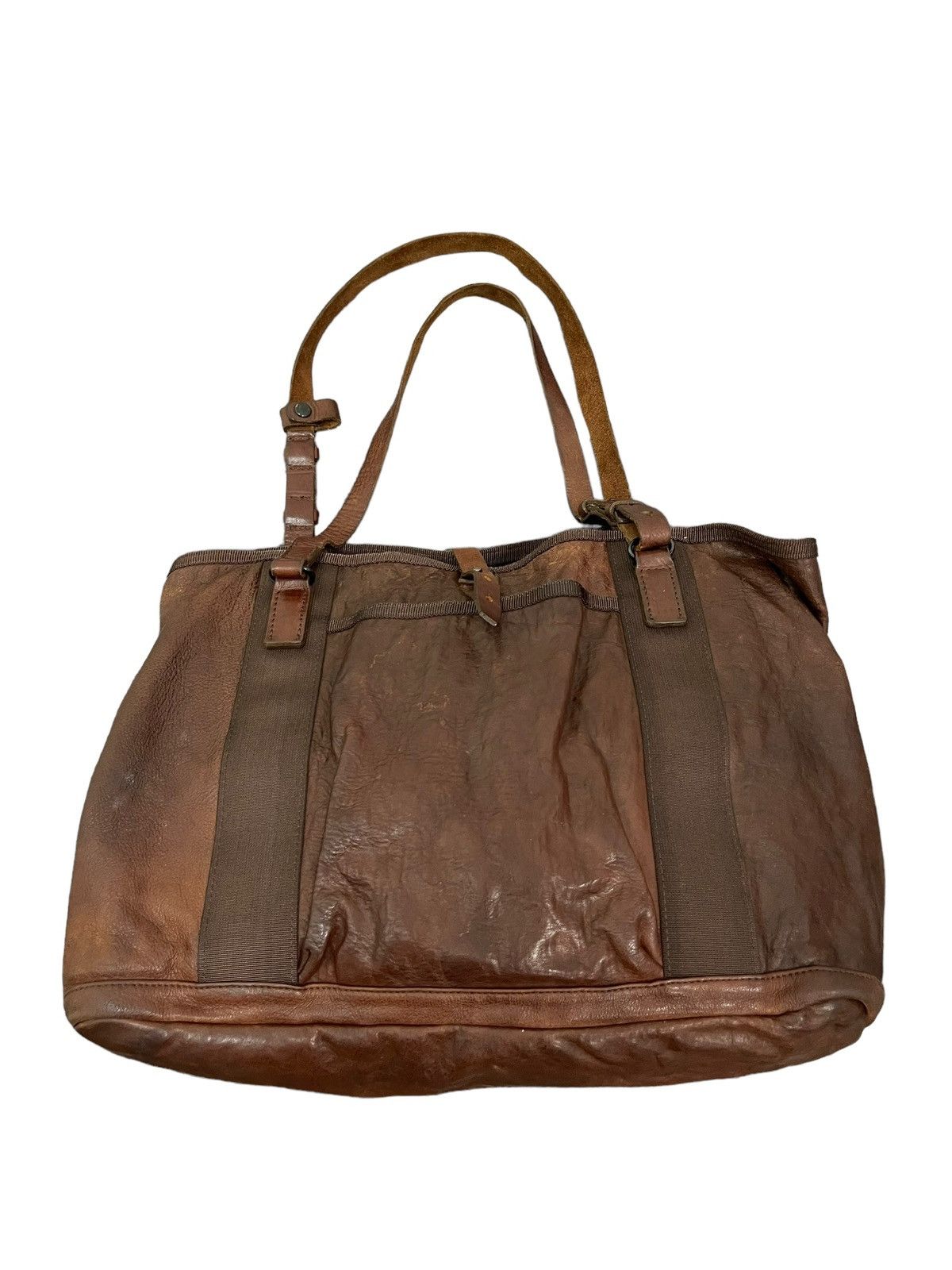 Japanese Brand Full Leather Patina Never Fade Tote Shoulder Bag 3🟩 Size ONE SIZE - 5 Thumbnail