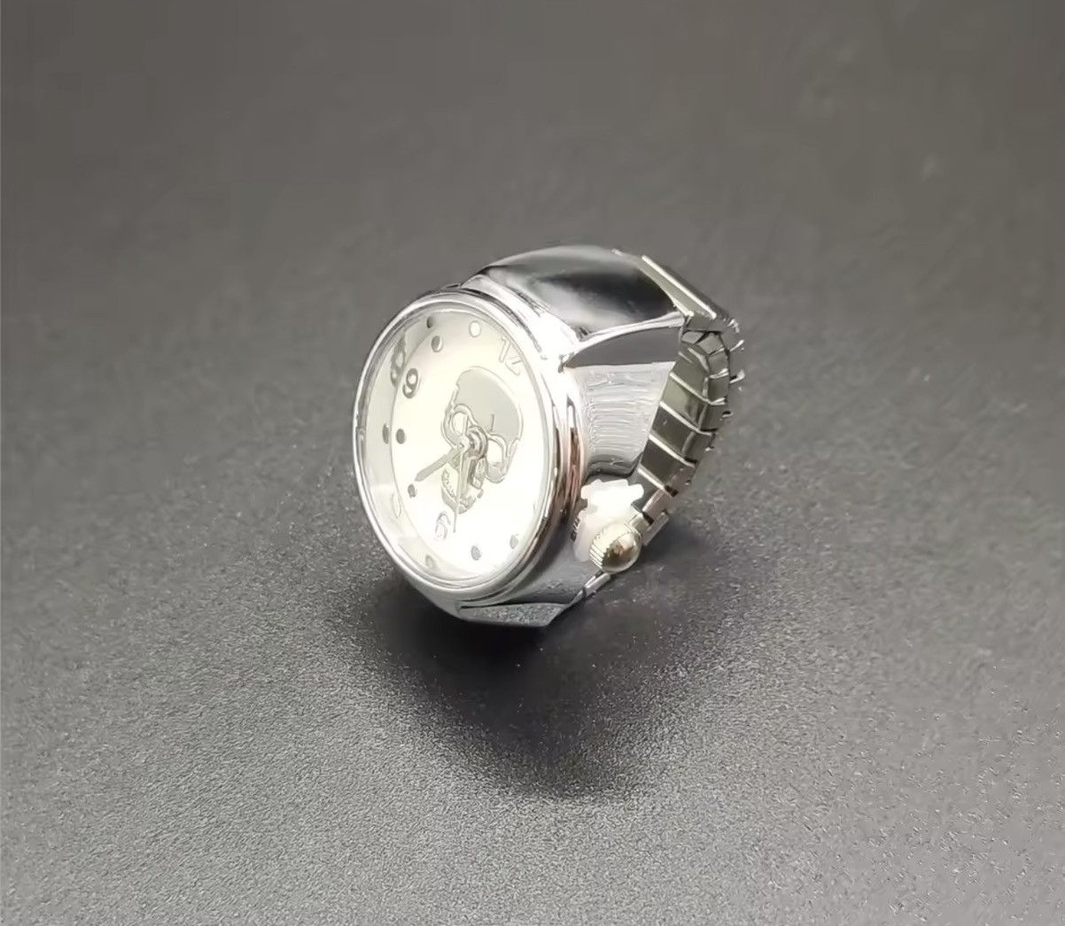 Jewelry Skull Ring Open Watch Size ONE SIZE - 2 Thumbnail