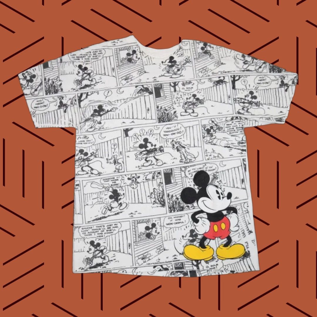 Disney DISNEY MICKEY MOUSE COMIC ALL OVER PRINT T-SHIRT MEN'S SIZE M WHITE Size US M / EU 48-50 / 2 - 1 Thumbnail