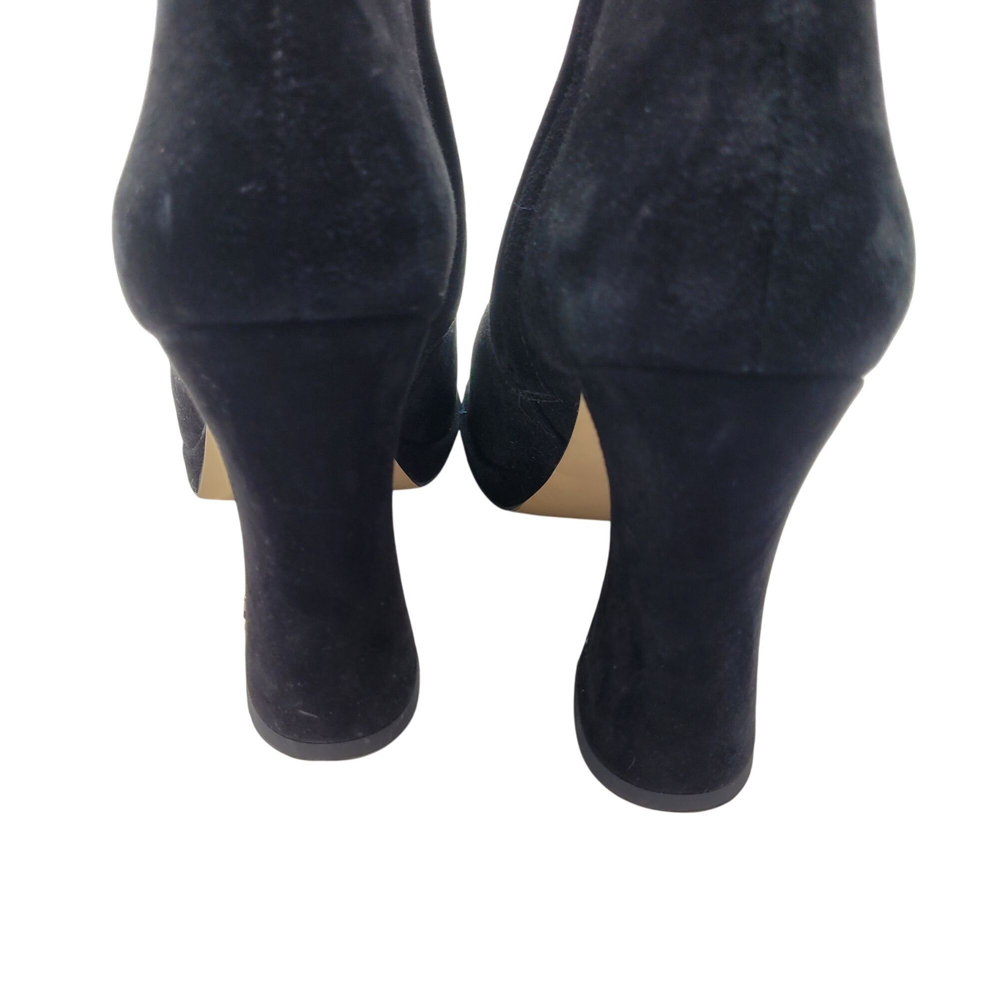 Designer Sam Edelman Jaye Black Suede Leather High Heel Womens Ankle Size US 8 / IT 38 - 6 Thumbnail