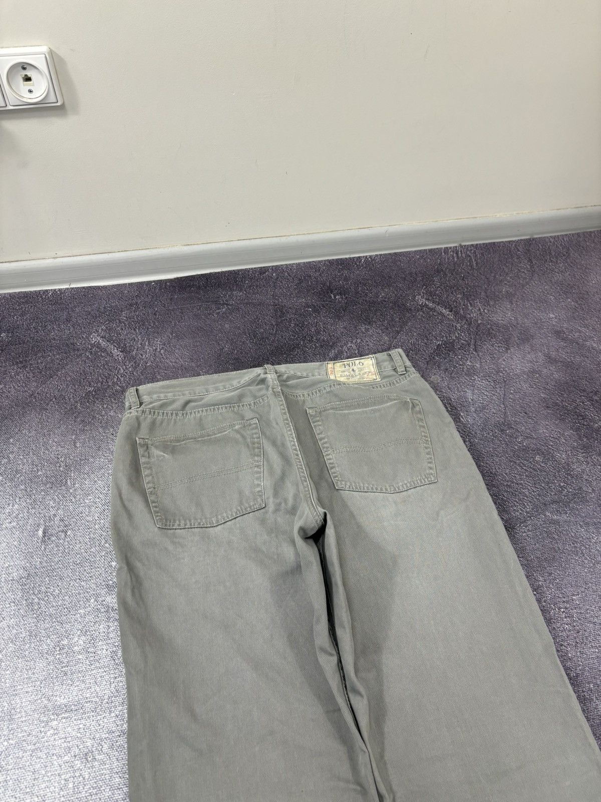 Polo Ralph Lauren Polo Ralph Lauren Men’s Gray Luxury Baggy Pants Jeans Size US 35 - 6 Thumbnail