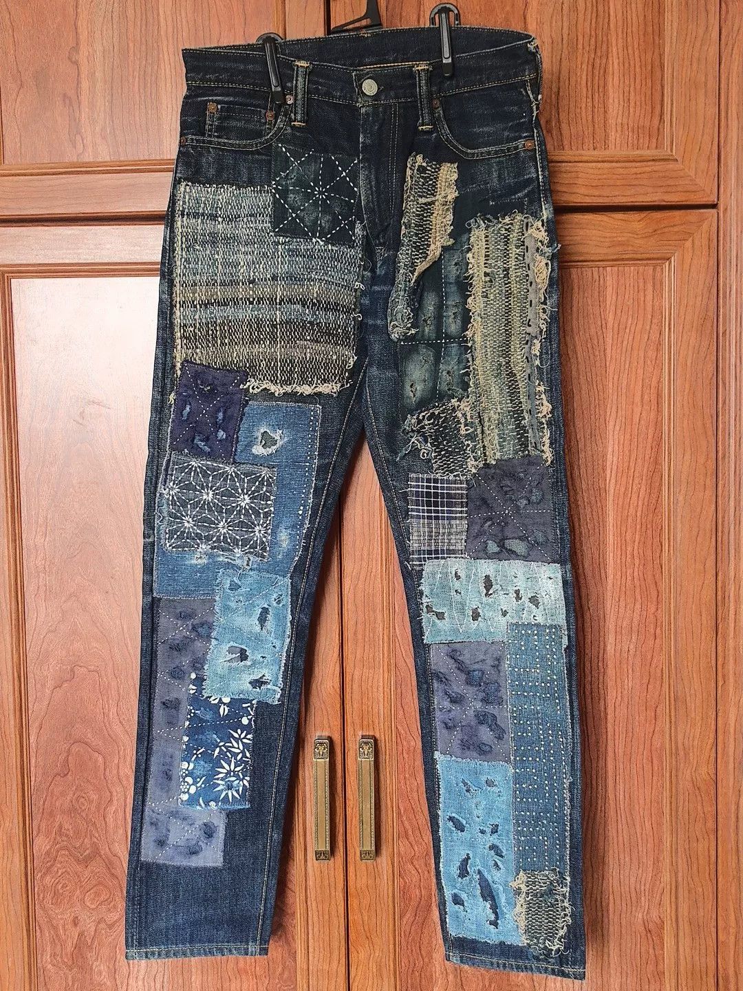 Skull Jeans by an Alchemist Skull Jeans 5507xx Sashiko Japan Size US 30 / EU 46 - 1 Thumbnail