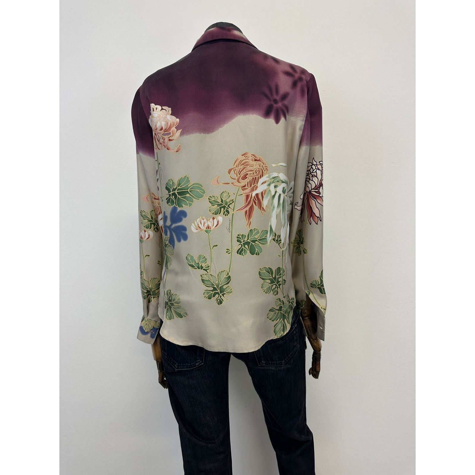 Gucci SS2001 Gucci by Tom Ford Chrysanthemum silk shirt Size M / US 6-8 / IT 42-44 - 6 Thumbnail