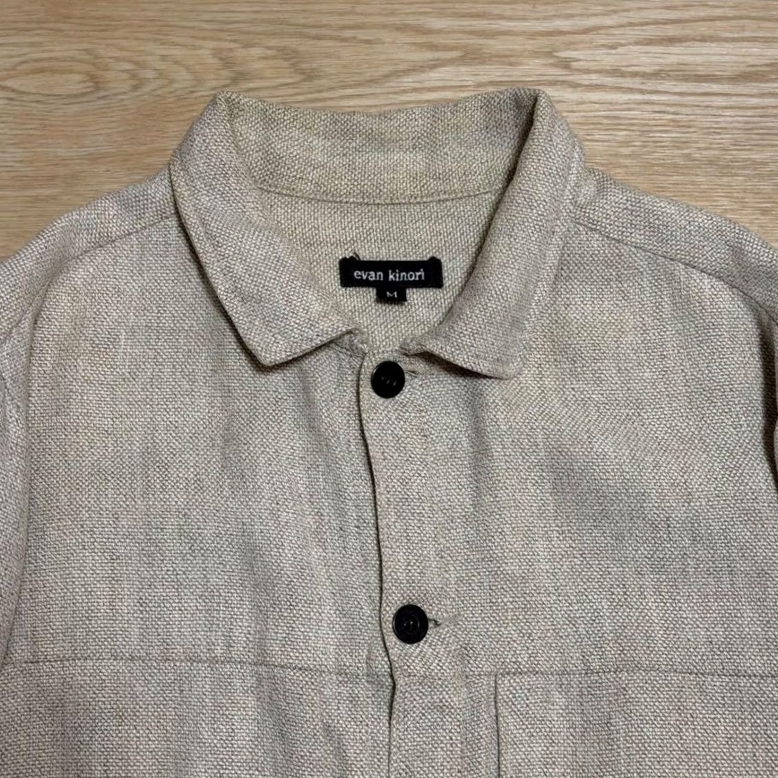 Evan Kinori Evan Kinori Jacket Mens M ecru Early Archive Wool Hemp Rare Size Size US M / EU 48-50 / 2 - 5 Thumbnail