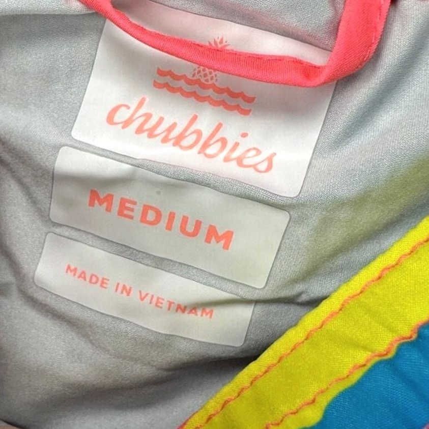Chubbies Chubbies Swim Trunks Board Shorts Mens Medium Pink Lined Swimwear Elastic Waist Drawstring 32 Inseam 5.5 Solid Beach Size US 31 - 3 Thumbnail