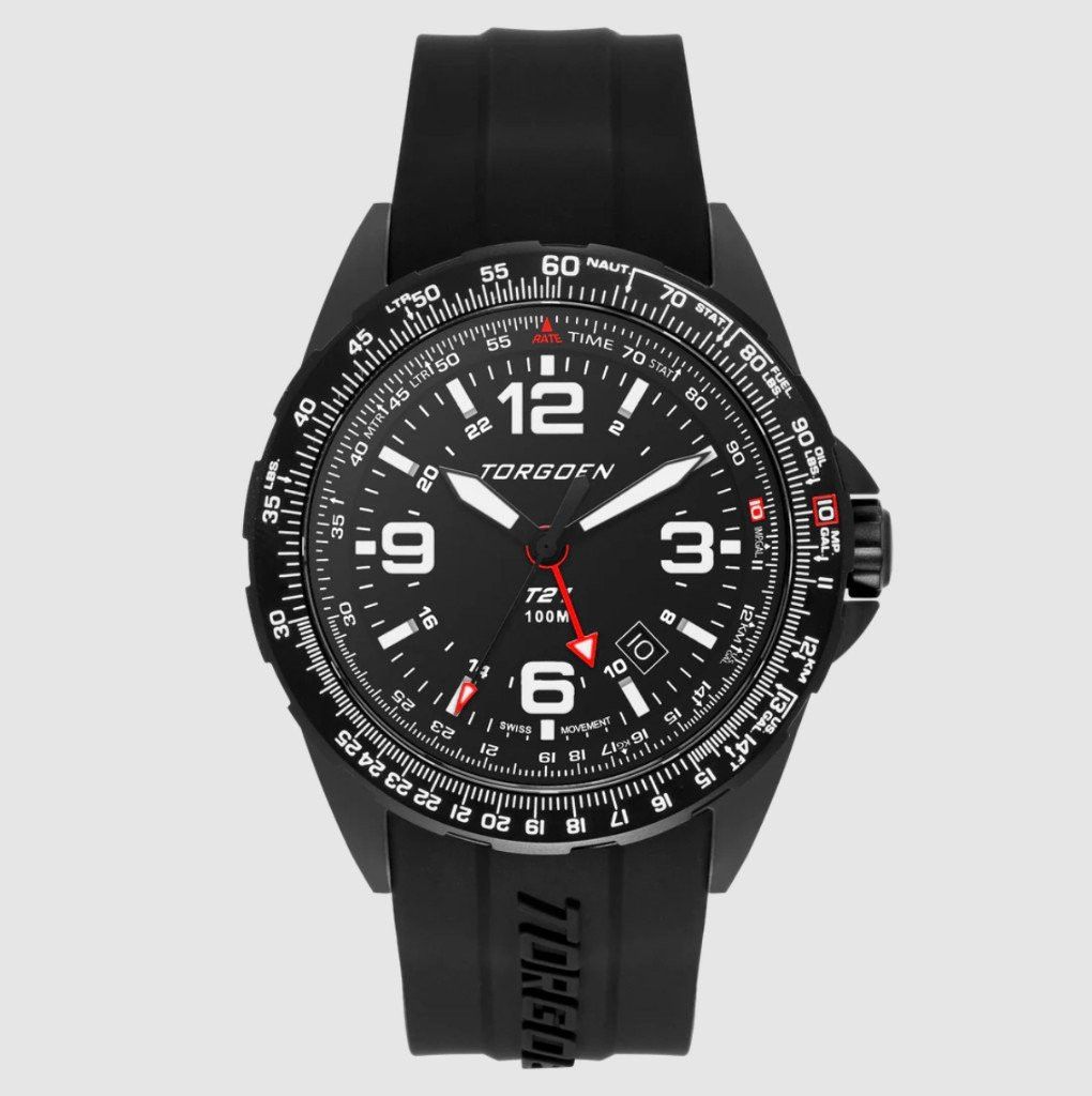 Other New Torgoen TN-1256 T21 DLC 44mm Black Silicone Strap Watch Size ONE SIZE - 1 Thumbnail