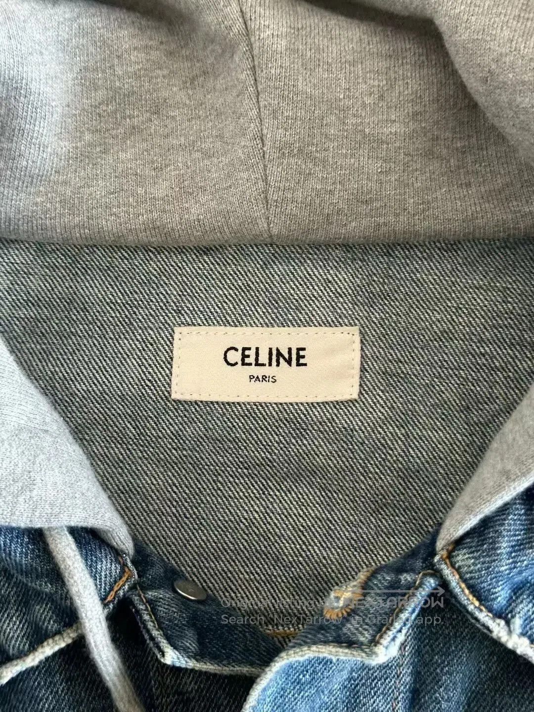 Celine celine hooded denim jacket with logo. Size US L / EU 52-54 / 3 - 3 Thumbnail
