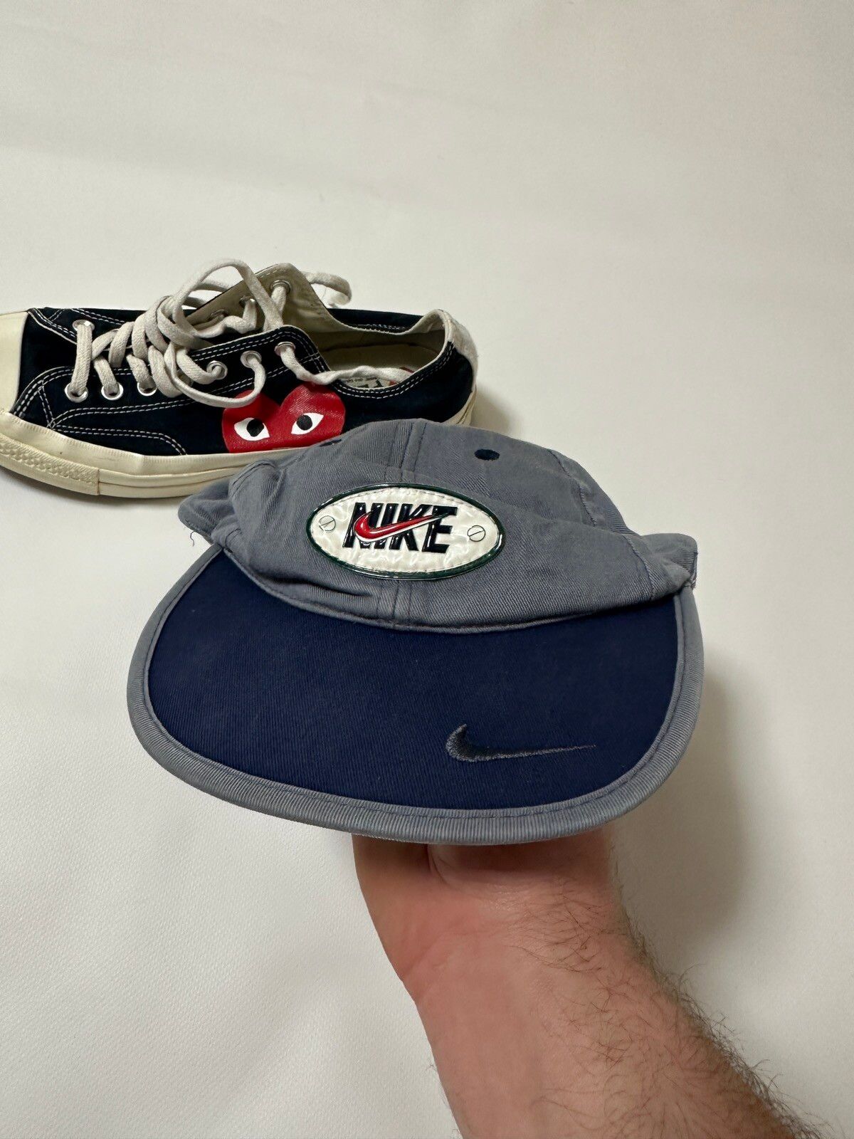Pre-owned Nike X Vintage Nike Vintage Bootleg Cap In Blue