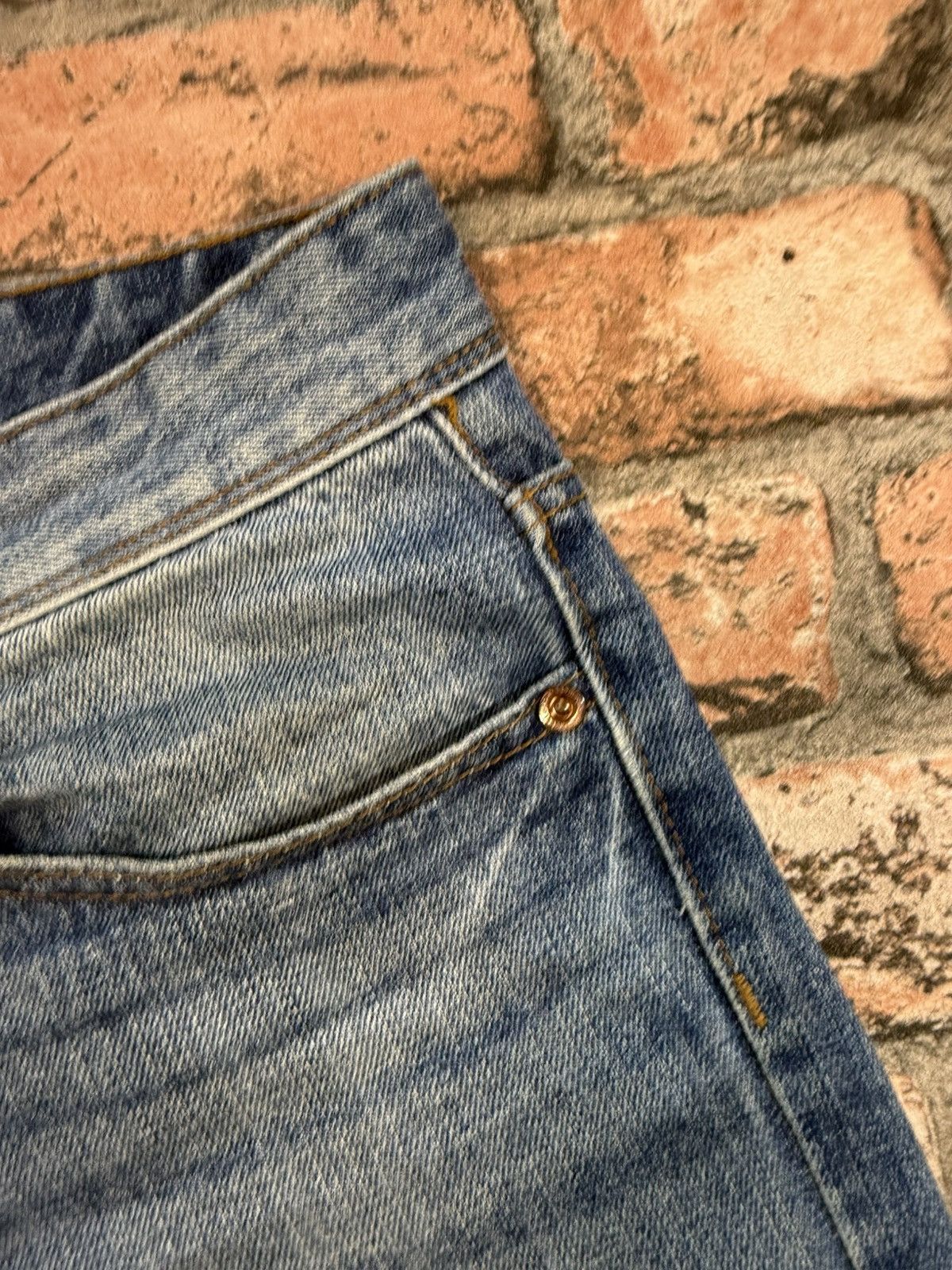 Benetton × Vintage 90’s BENETTON RARE ITALIAN CASUAL Y2K LOGO RETRO DENIM PANTS Size US 30 / EU 46 - 6 Thumbnail