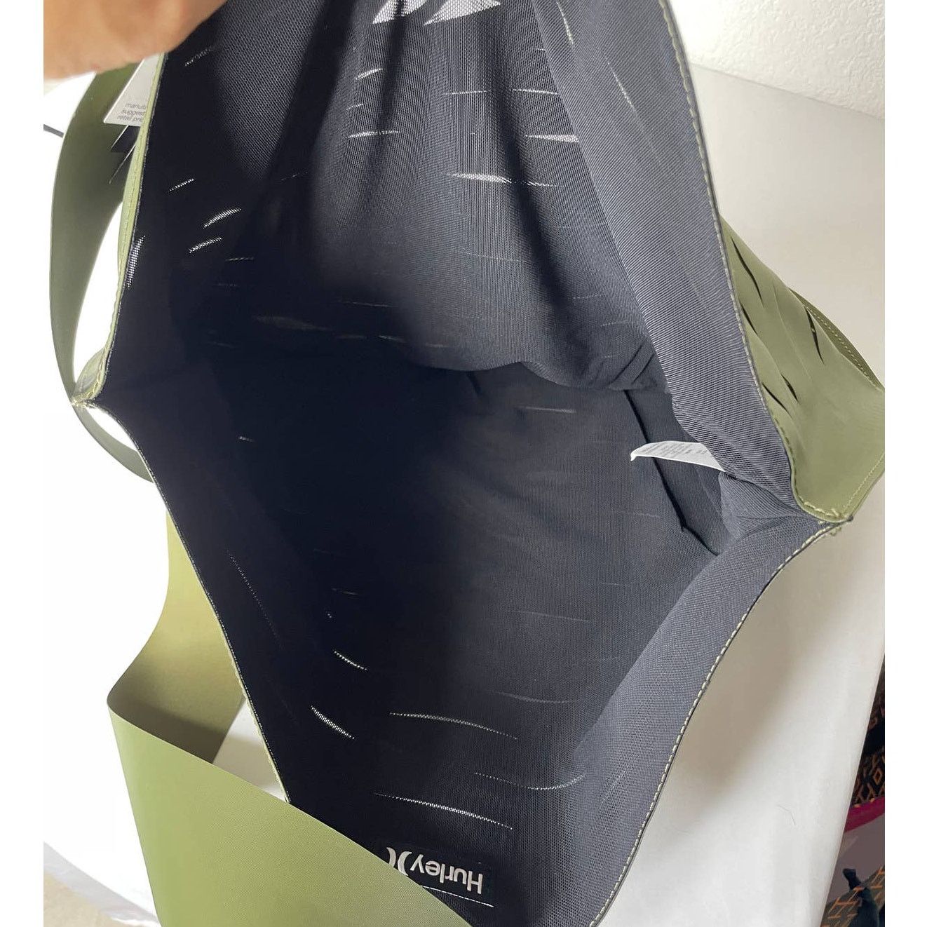 Hurley Hurley Slash Tote Bag Olive Green Canvas New Size ONE SIZE - 4 Thumbnail