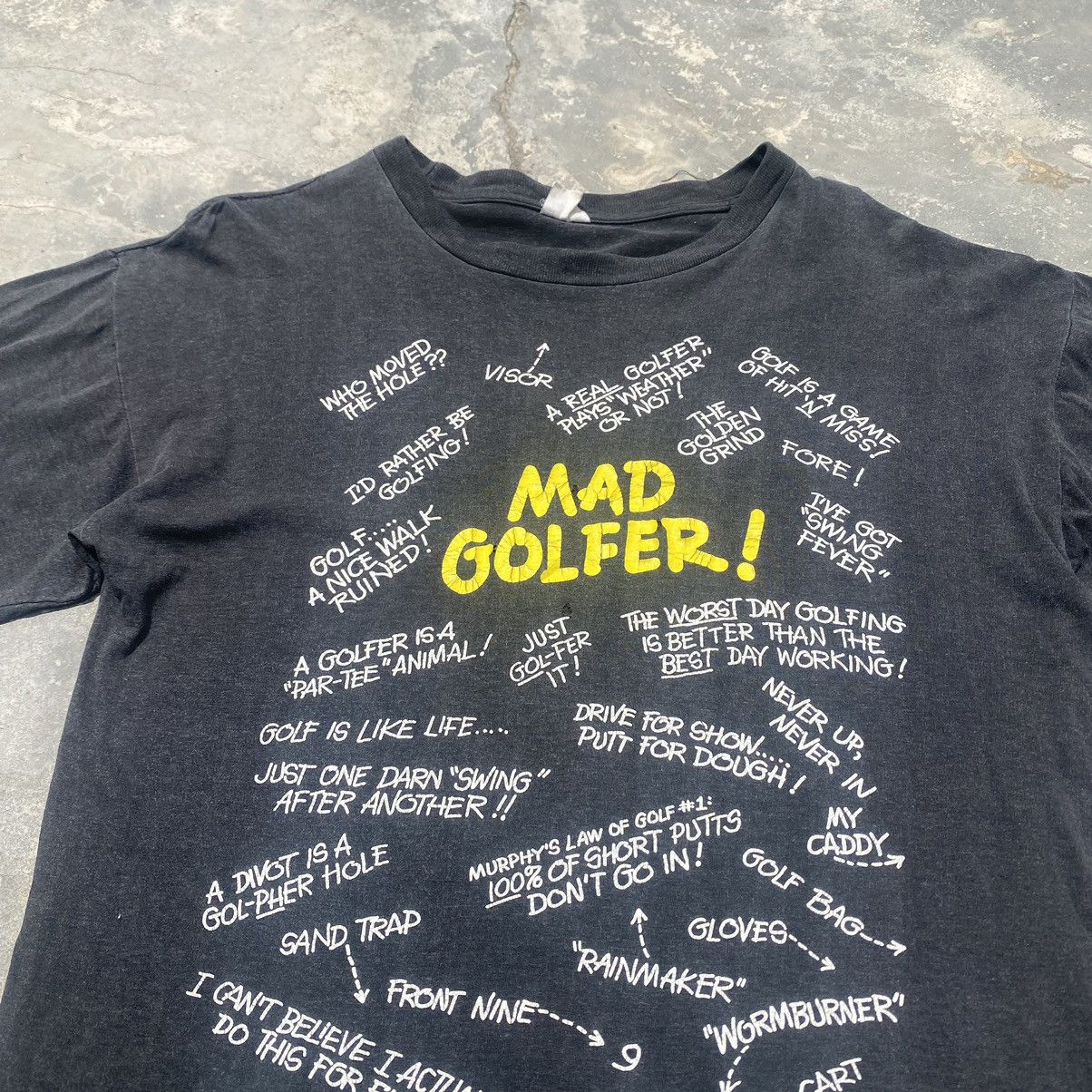 Vintage 90s Mad Golfer distressed tee B022 Size US M / EU 48-50 / 2 - 2 Thumbnail