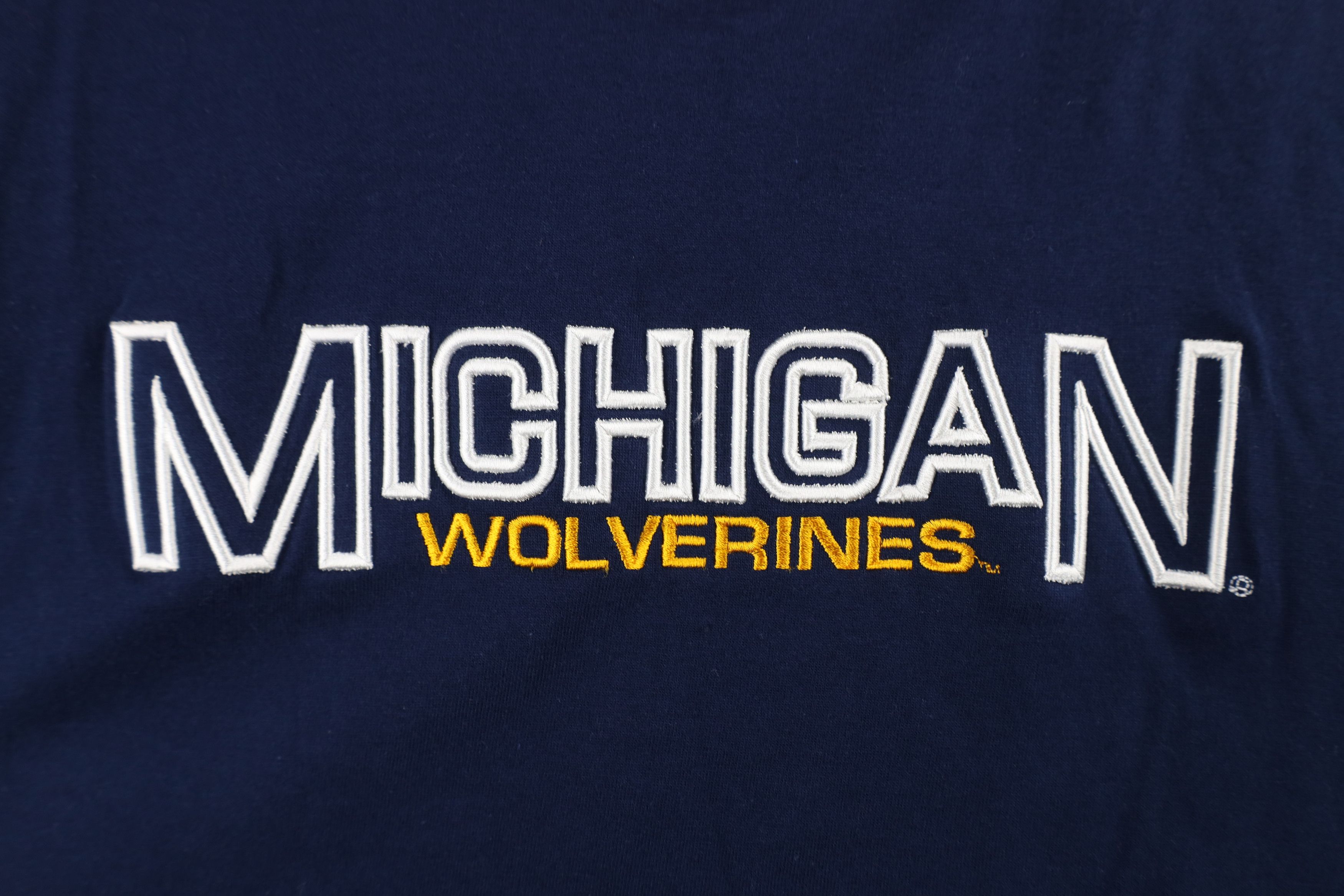Vintage Vintage 90s Heavyweight University of Michigan T-Shirt Blue Size US XL / EU 56 / 4 - 4 Thumbnail