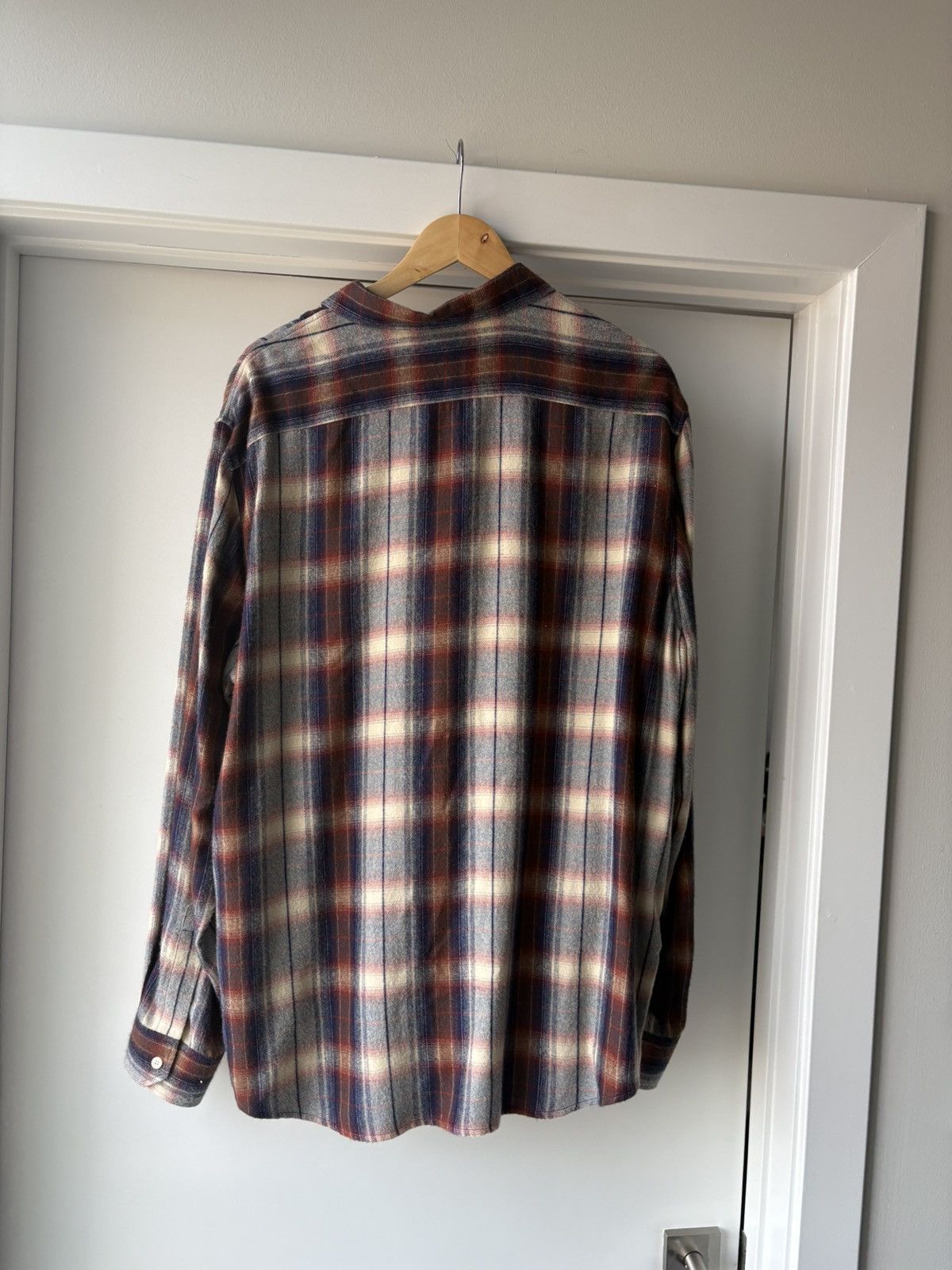 Celine Celine Vanilla, Navy, & Red Flannel Hedi Slimane Size US XL / EU 56 / 4 - 6 Thumbnail