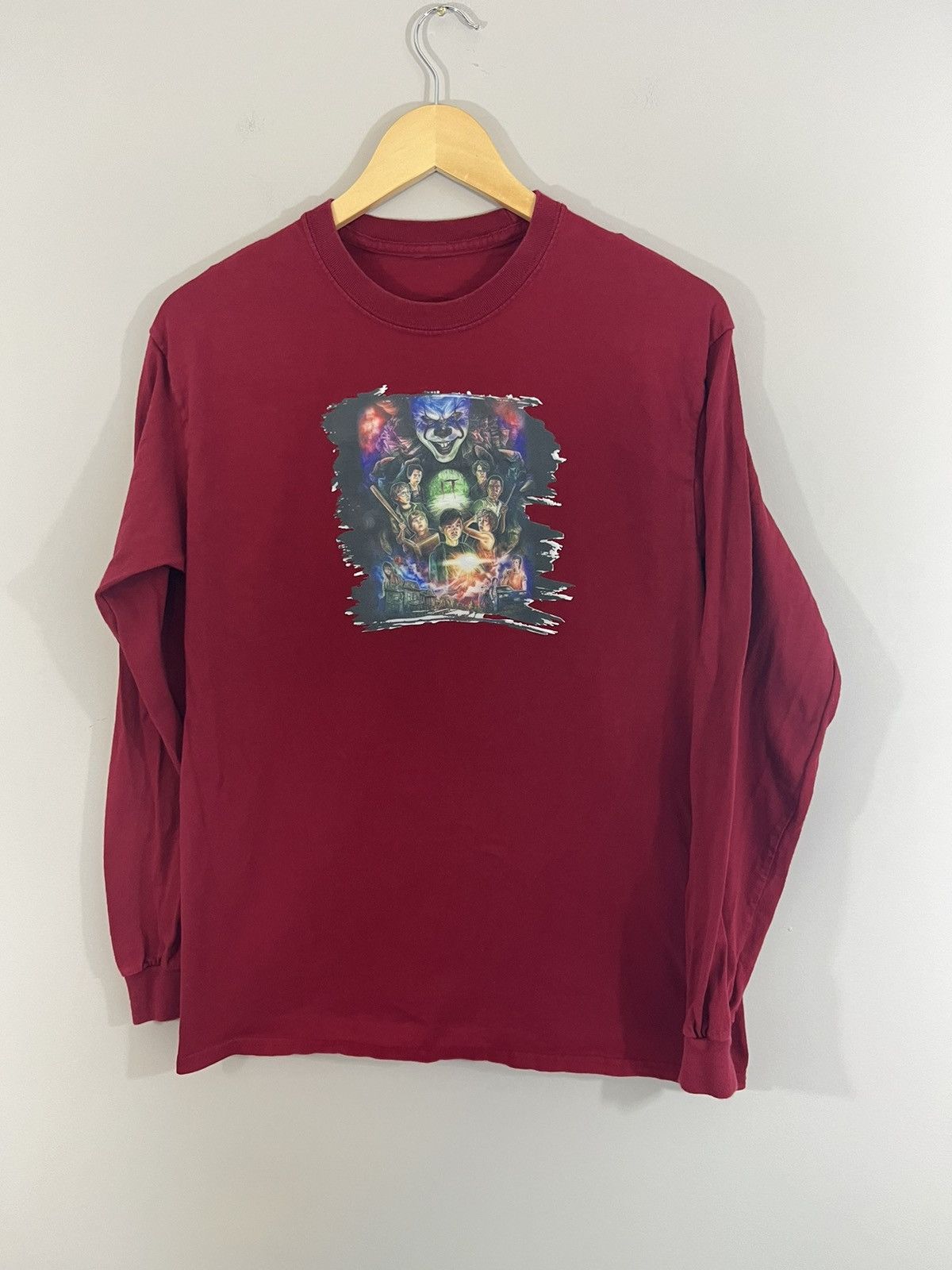 Vintage IT Scary Horror Movie Steven King Book Long Sleeve Tee Size US S / EU 44-46 / 1 - 2 Thumbnail