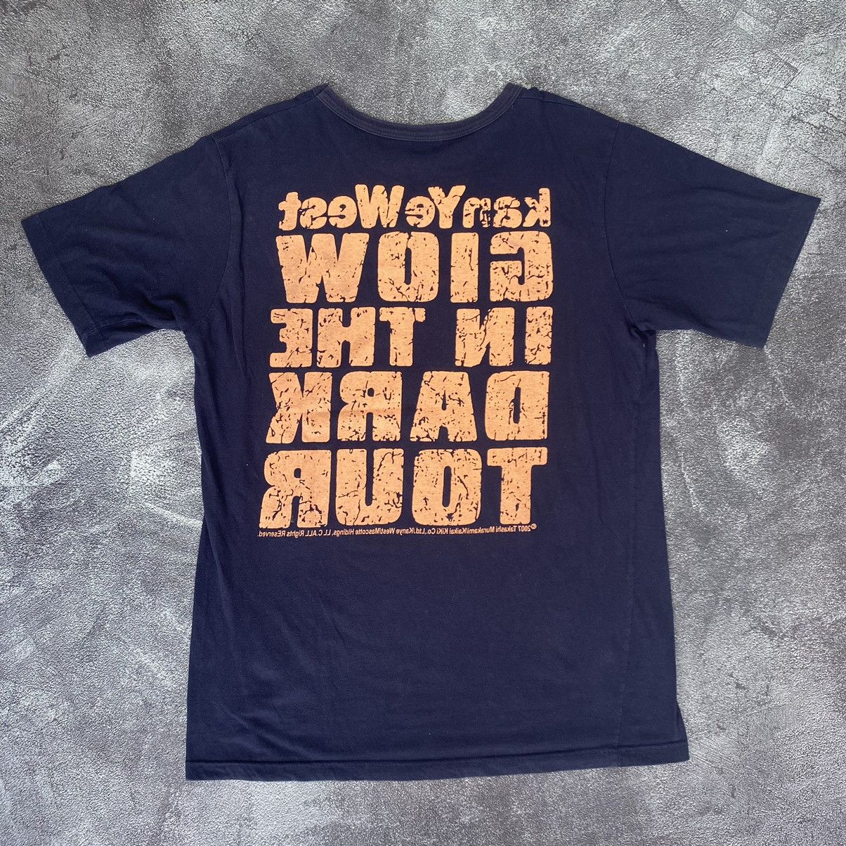 Kanye West × Rap Tees × Vintage Vintage Rare 2007 Kanye West Glow In The Dark Promo Tee Size US L / EU 52-54 / 3 - 4 Thumbnail