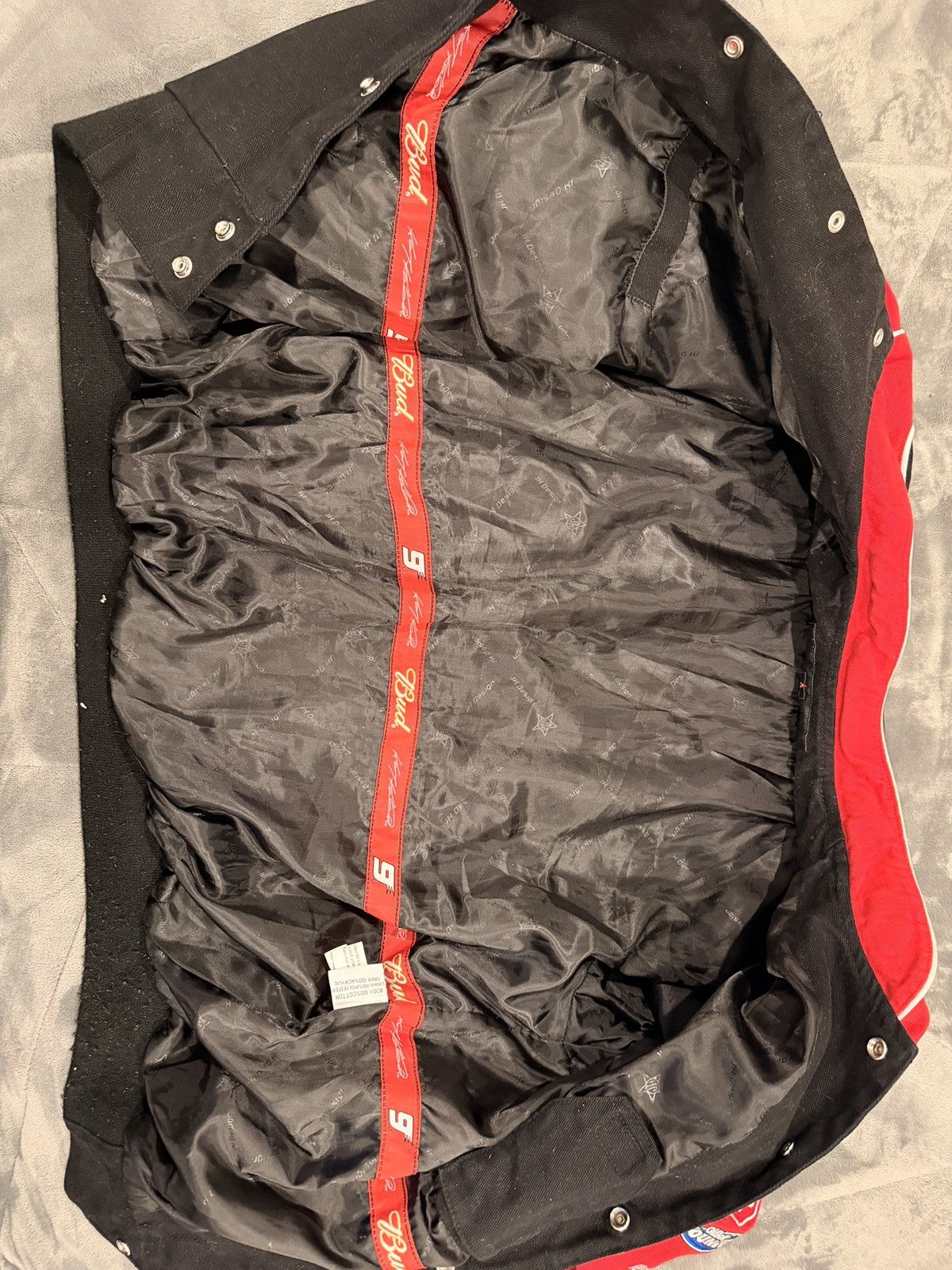 JH Design Black and red Budweiser racing jacket Vintage nascar Size US M / EU 48-50 / 2 - 4 Thumbnail