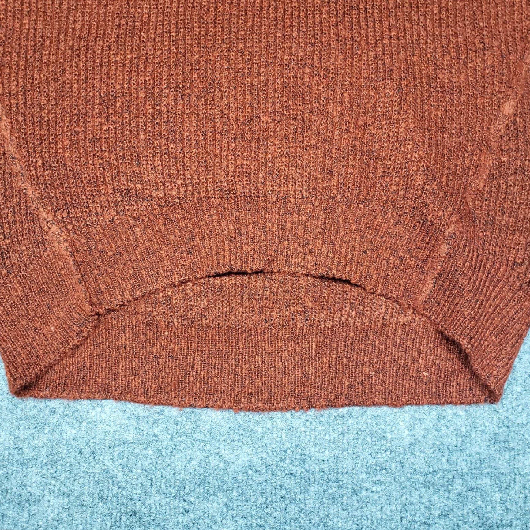 Vintage Rue21 Sweater Womens XS Rust Brown Pullover Long Sleeve V-Neck Knit New Size XS / US 0-2 / IT 36-38 - 5 Thumbnail
