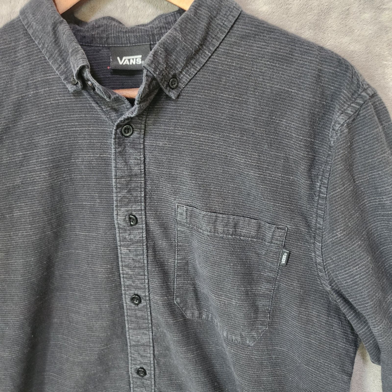 Vans Vans Men's Medium Grey Long Sleeved Button-Up Shirt Size US M / EU 48-50 / 2 - 7 Thumbnail