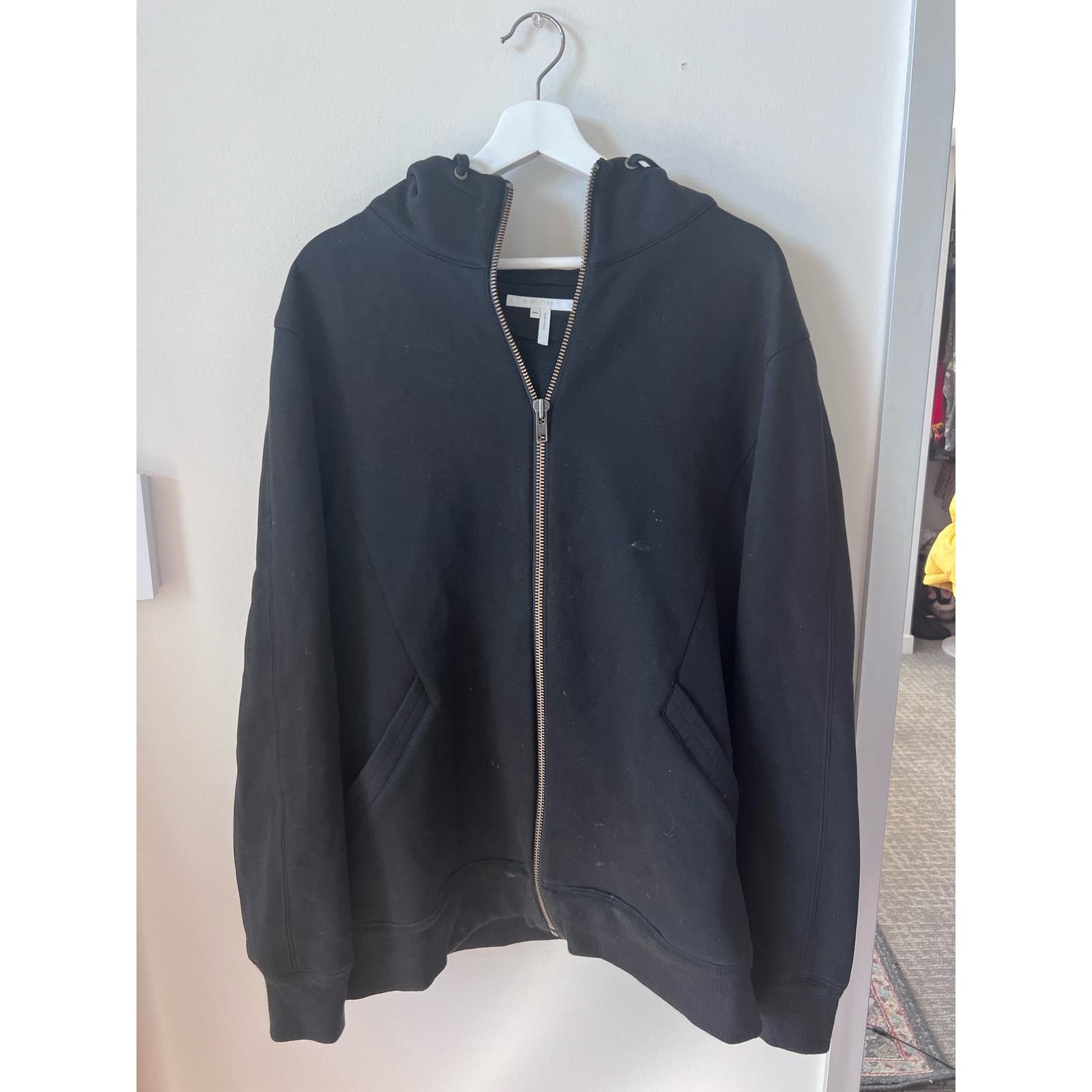 image of Helmut Lang Black Zip Hoodie , Men's (Size 2XL)