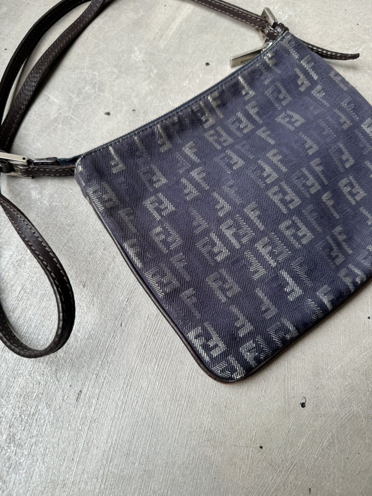 Fendi Fendi Vintage Blue Denim Monogram Logo Zucchino Size ONE SIZE - 3 Thumbnail