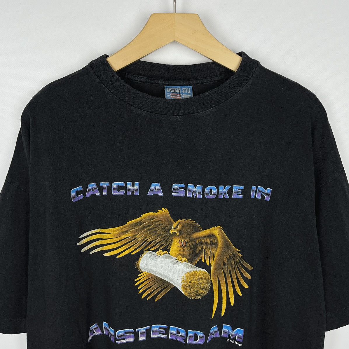 Other Vintage Catch a smoke in Amsterdam 4:20 weed tee 90’s Size US L / EU 52-54 / 3 - 6 Thumbnail